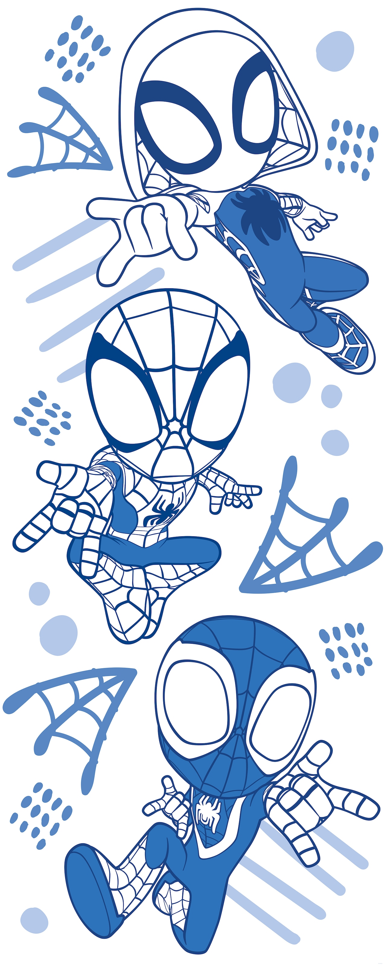 Komar Kindertapete »Marvel Spidey and His Amazing Friends Blue Lines«, bedruckt