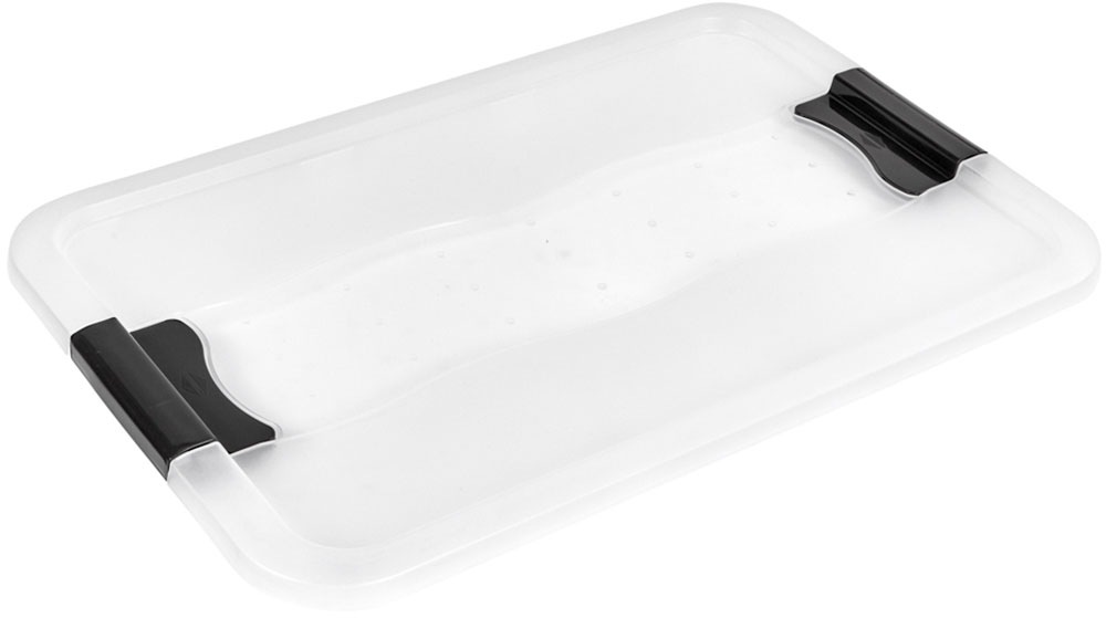 keeeper Aufbewahrungsbox »Konrad, Box mit Rollen, 4er Set, 28 L, 59,5 x 39,5 x 18 cm« durch Clips verschließbar, Griffe und Rollen am Boden