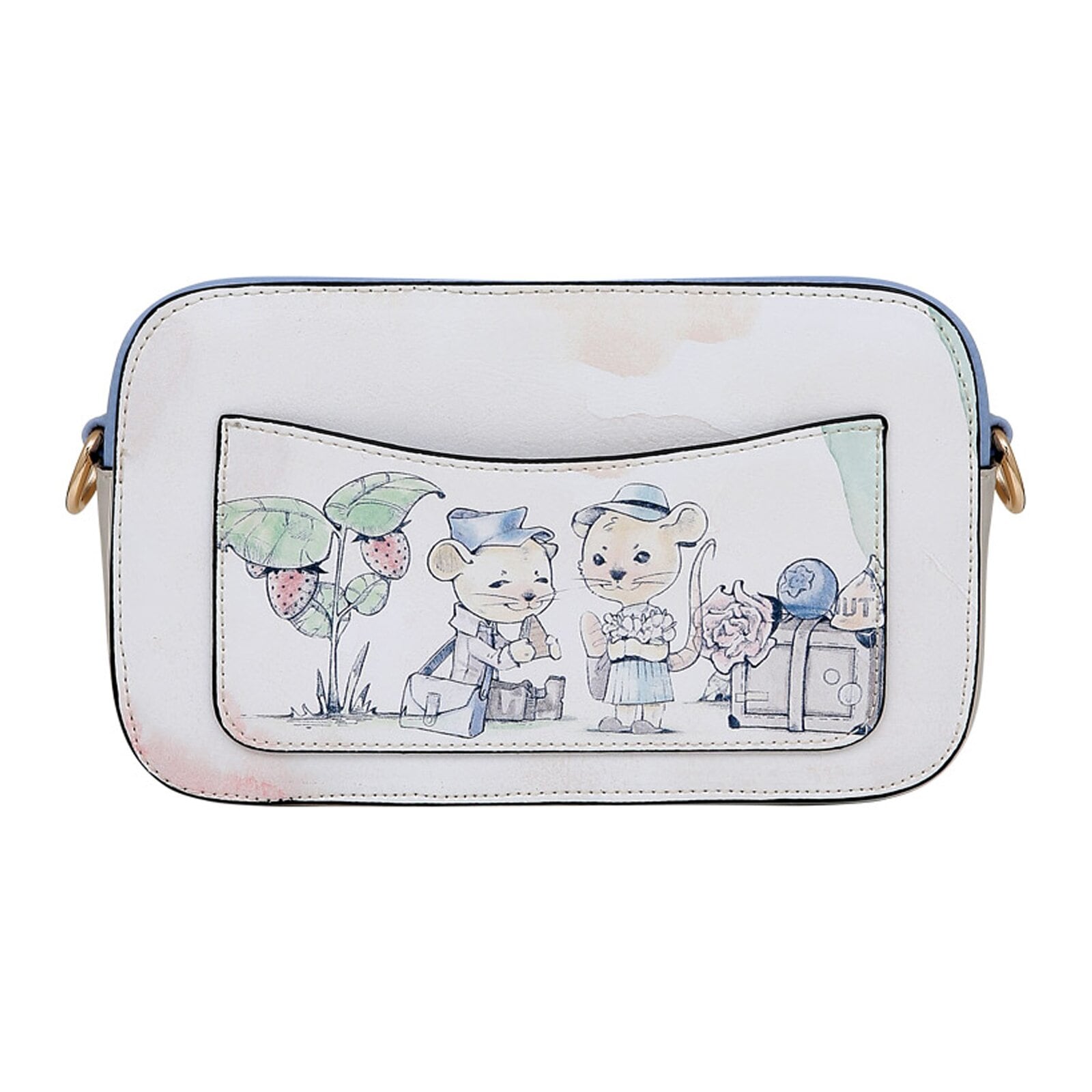 DOGO Handtasche »Mono Abendtasche Mice Society Damen Umhängetasche Schultertasche« Handgefertigt