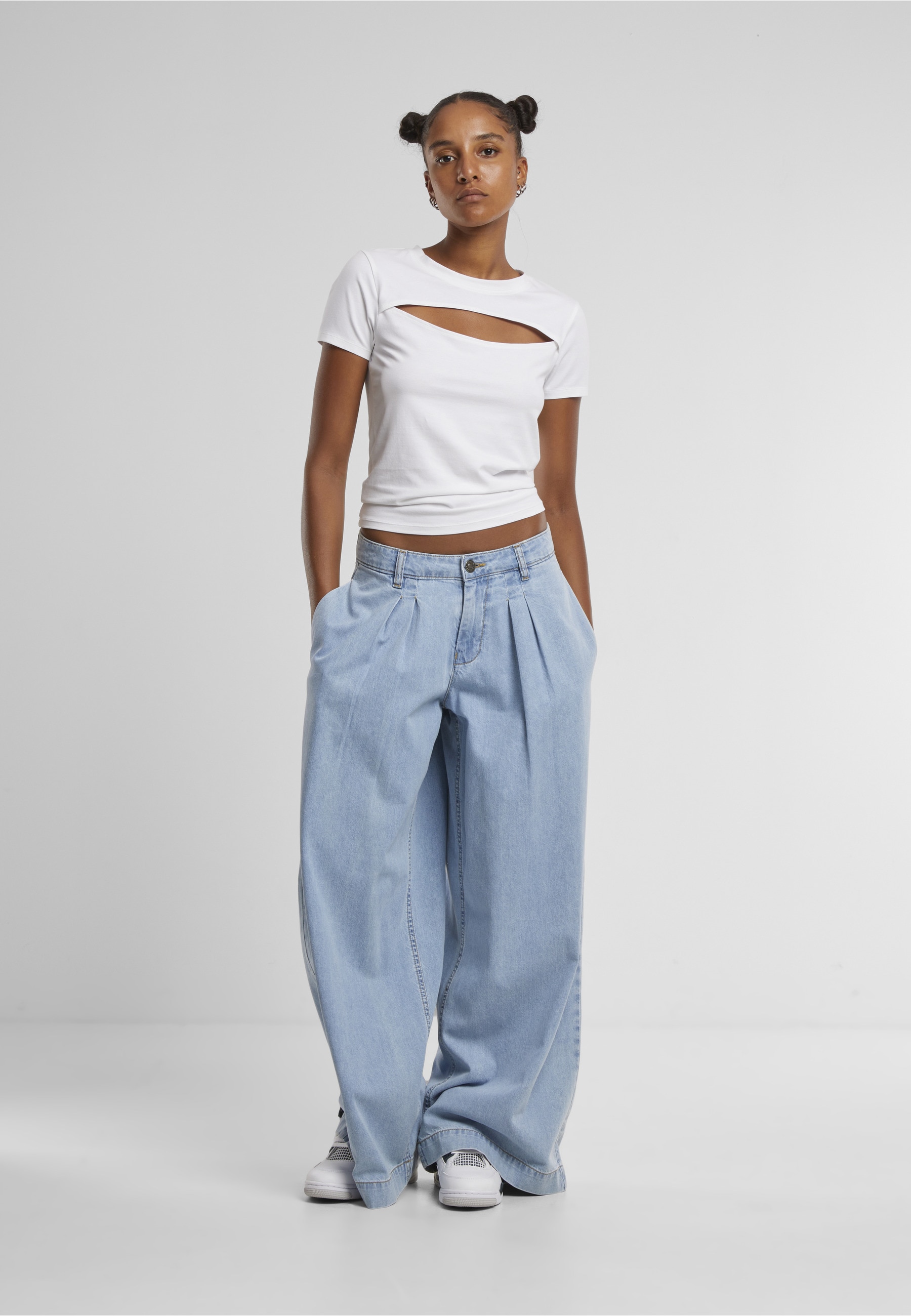 URBAN CLASSICS T-Shirt »Urban Classics Ladies Short Cut Out Tee« 1 Stk.