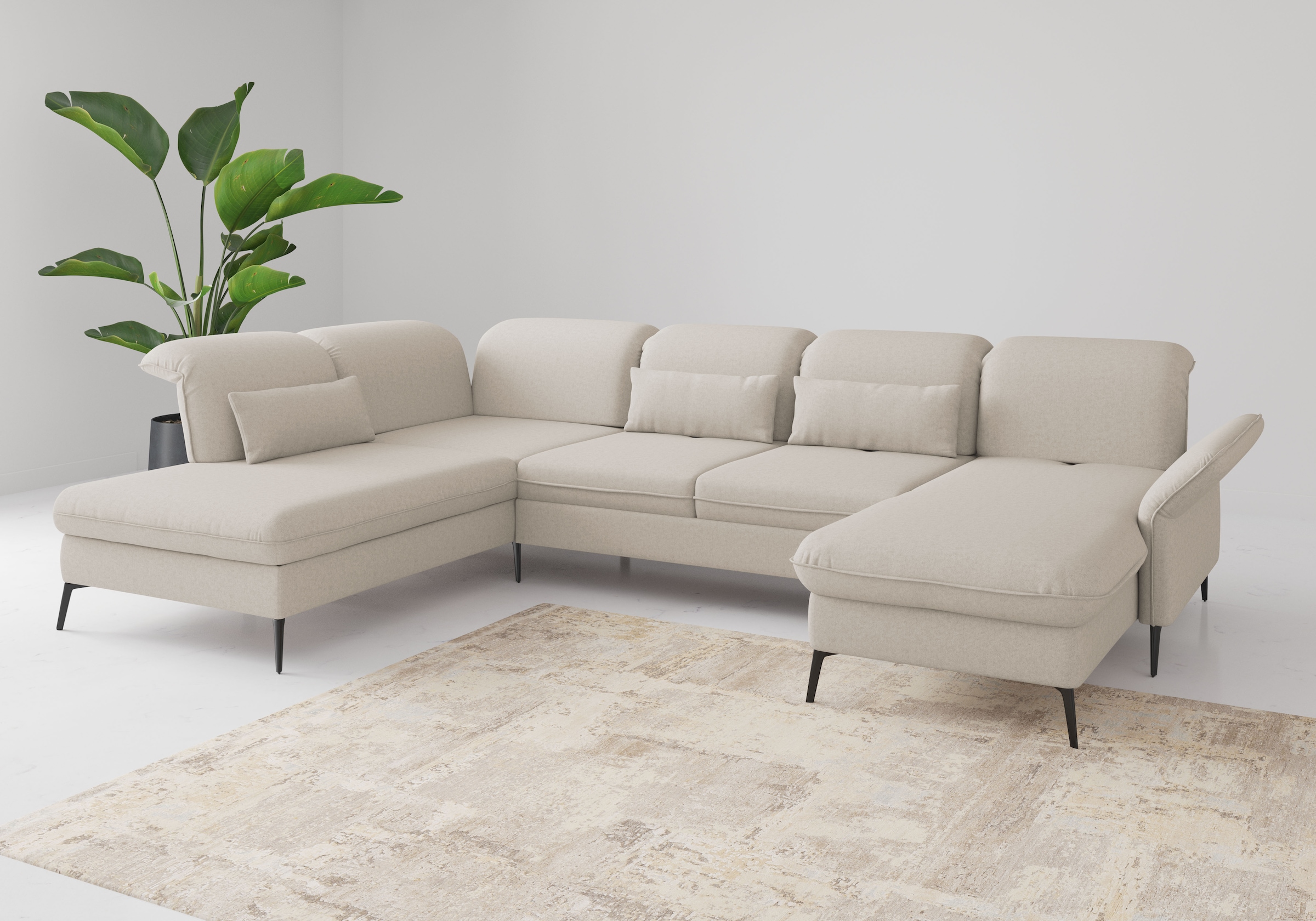 sit&more Wohnlandschaft "Emely", mit Sitztiefenverstellung optional mit Bet günstig online kaufen