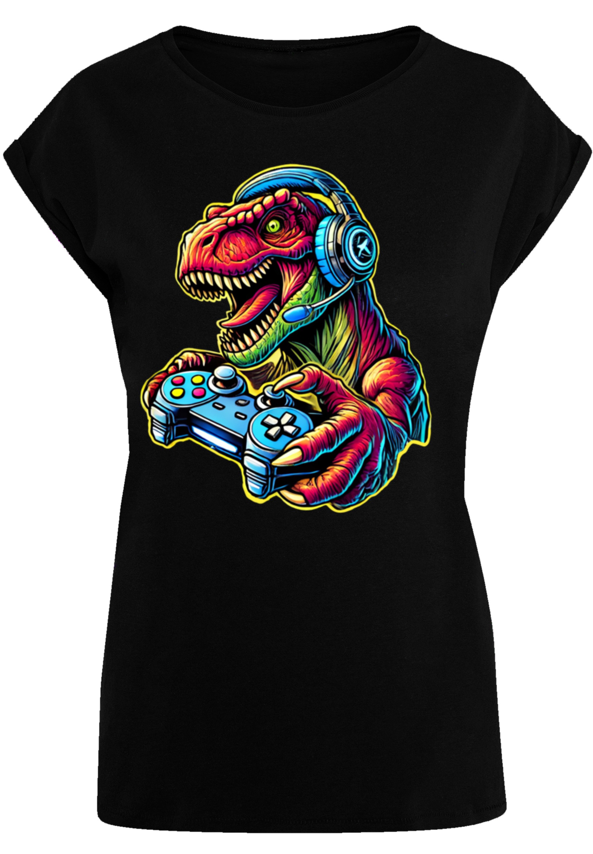 F4NT4STIC T-Shirt »Dinosaurier Gamer« Premium Qualität