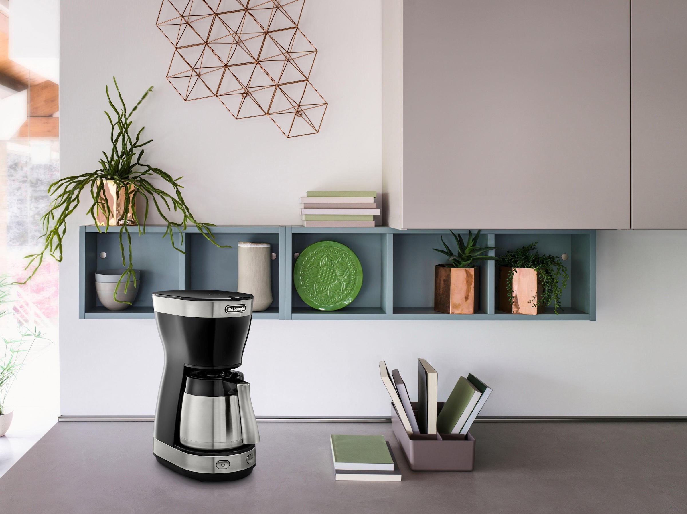 De'Longhi Filterkaffeemaschine »ICM 16710«, 1,25 l Kaffeekanne, Papierfilter