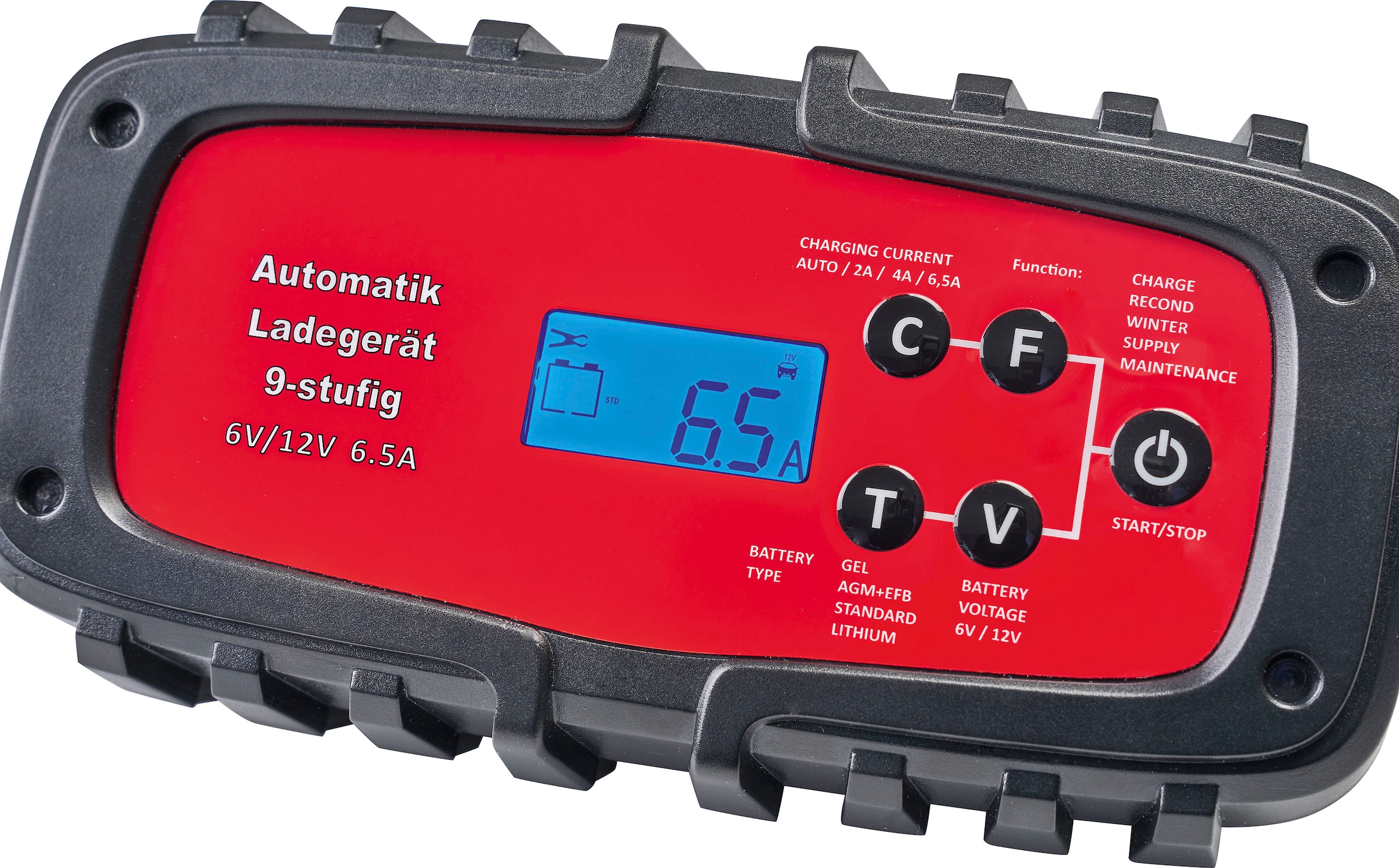 IWH Autobatterie-Ladegerät »6/12V, 6,5A, 075901«, für alle Arten von  Blei-Säure-Batterien, STD, AGM, GEL, LiFePO4