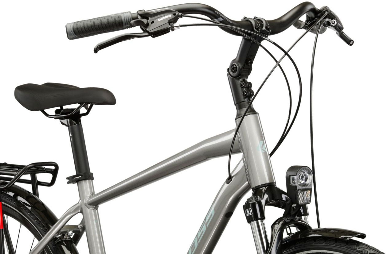 Kross Trekkingrad »Herren-Trekkingrad 28" Trans 3.0 Silberfarben 24 Gänge« 24 Gang Shimano ACERA M3020 Schaltwerk Kettenschaltung