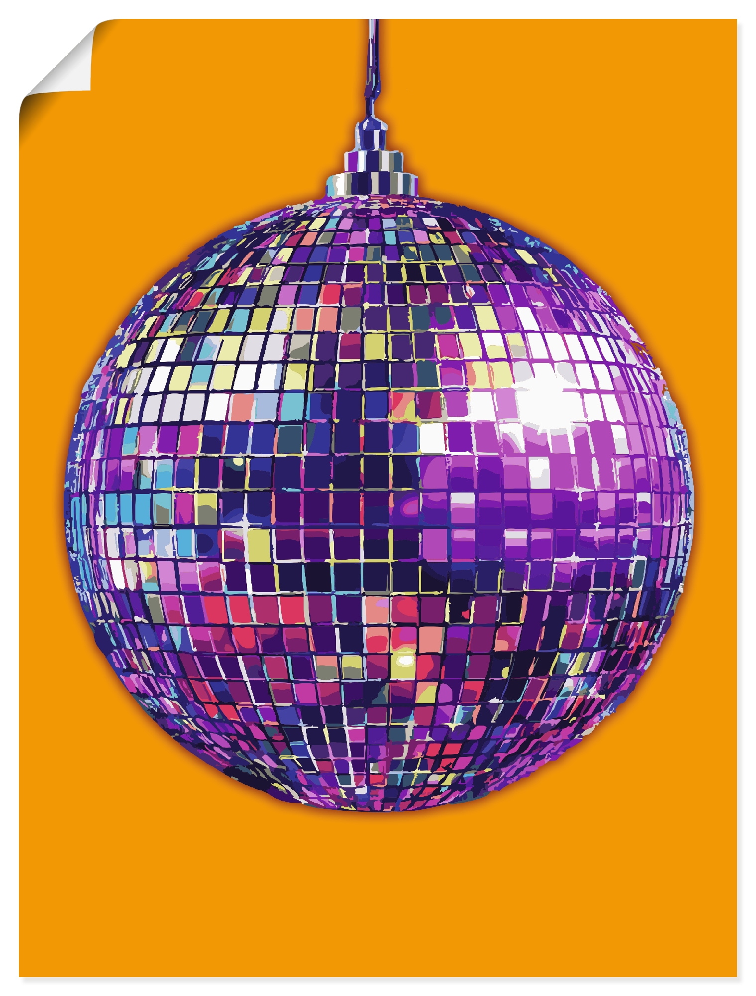 Wandbild ARTLAND "Discokugel", farbe bild(er): farbig, B:30cm H:40cm, Papier, Bilder, als Alubild, Leinwandbild, Poster, Wandaufkleber in verschied. Größen