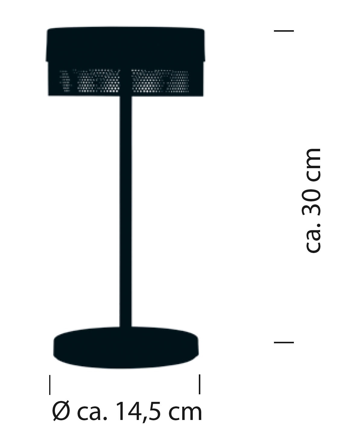 HELL höllisch gutes Licht LED Tischleuchte »MESH-B« LED-Modul 1 Stk. Warmweiß Tastdimmer, IP54