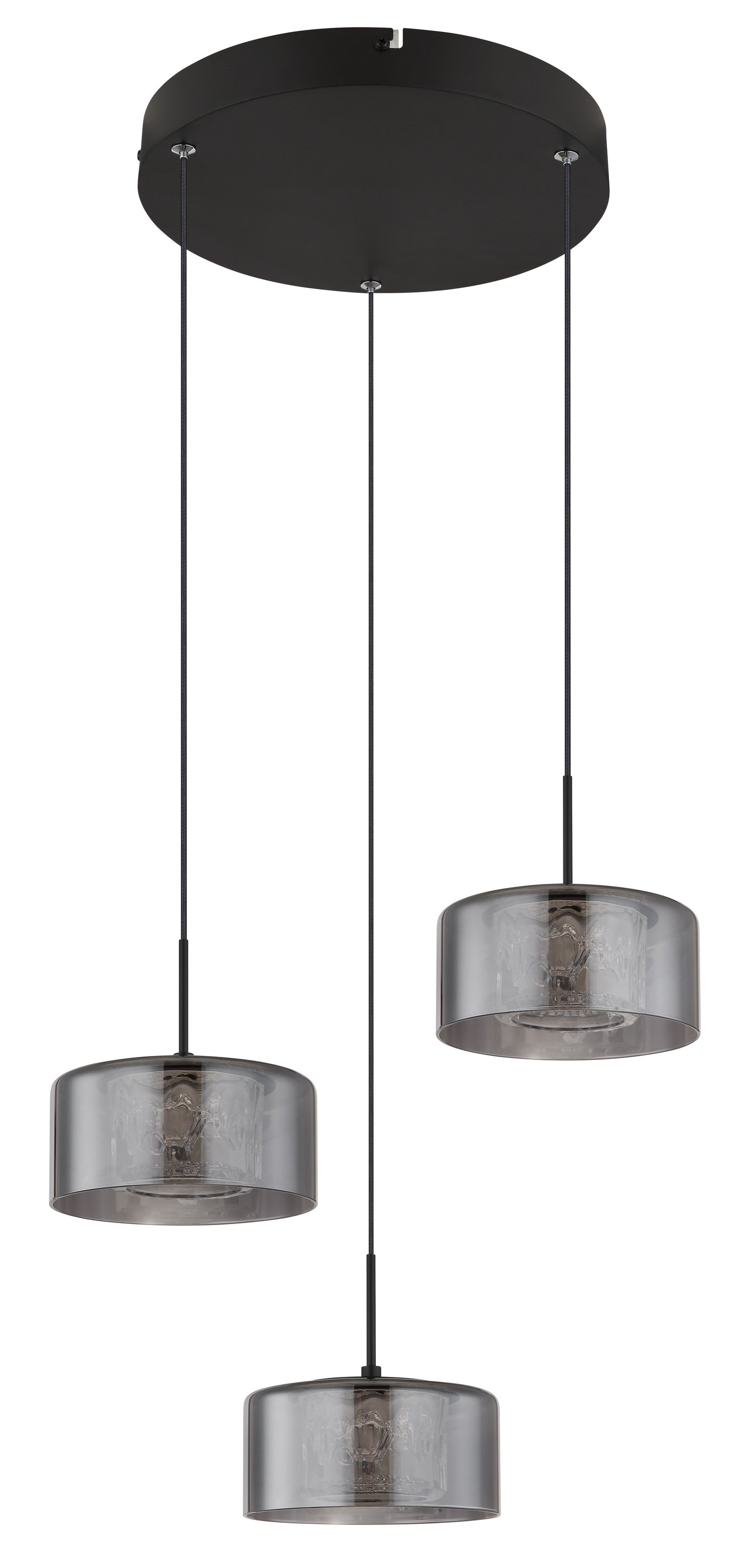 GLOBO LIGHTING LED Pendelleuchte »FOGSY«, Leuchtmittel LED-Modul | LED fest integriert, Hängelampe/Pendelleuchte/Glas rauchfarben/Höhe kürzbar/Esstisch