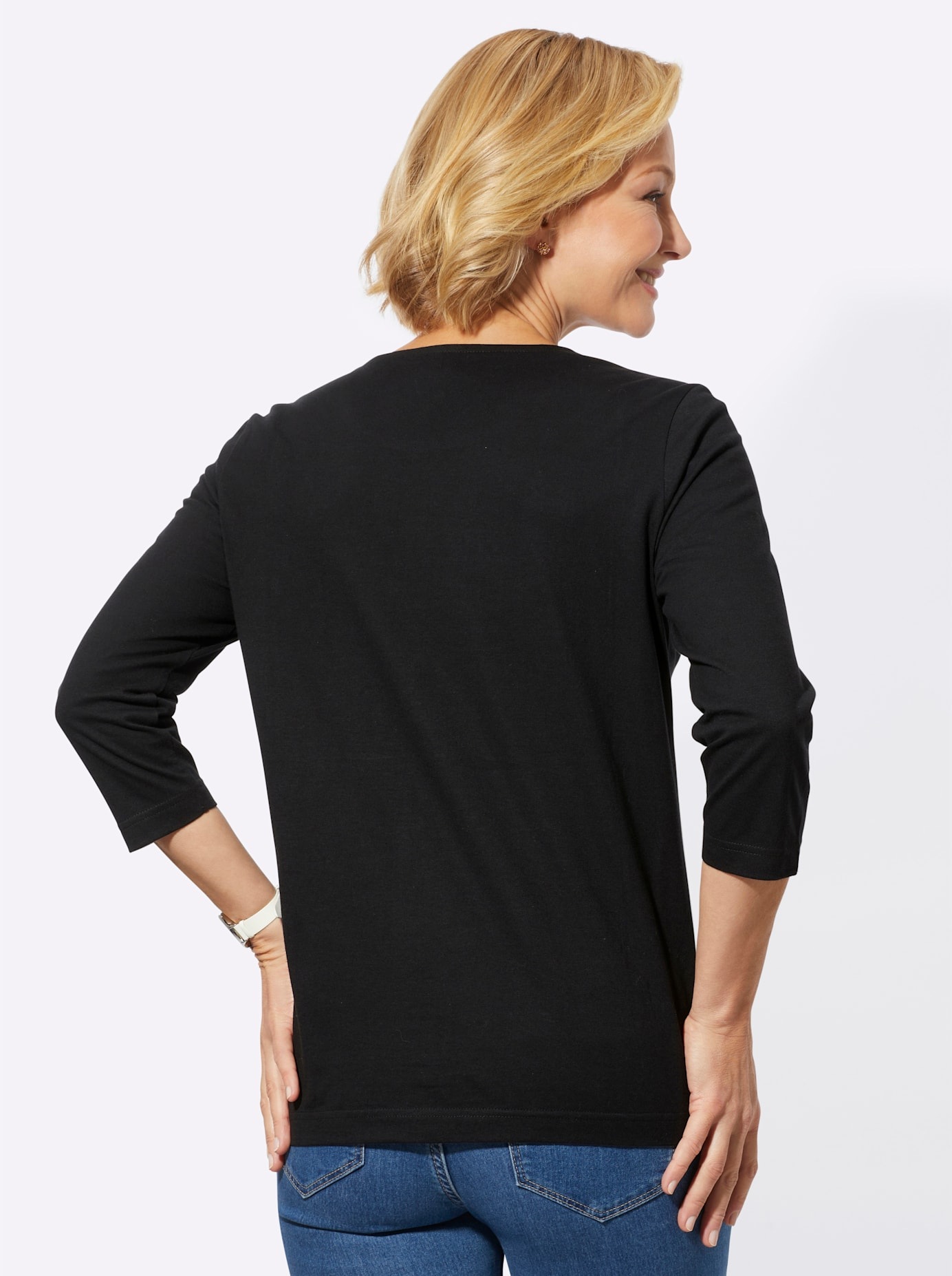 Classic Basics 3/4-Arm-Shirt "Rundhals-Shirt" 1 Stk. günstig online kaufen