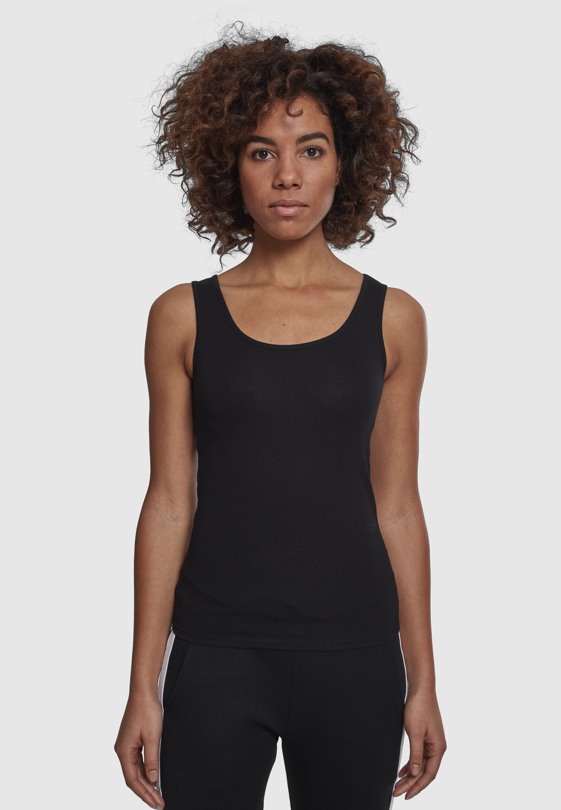 URBAN CLASSICS Tanktop »Urban Classics Damen Ladies 2-Pack Basic Stretch Top« 1 Stk.