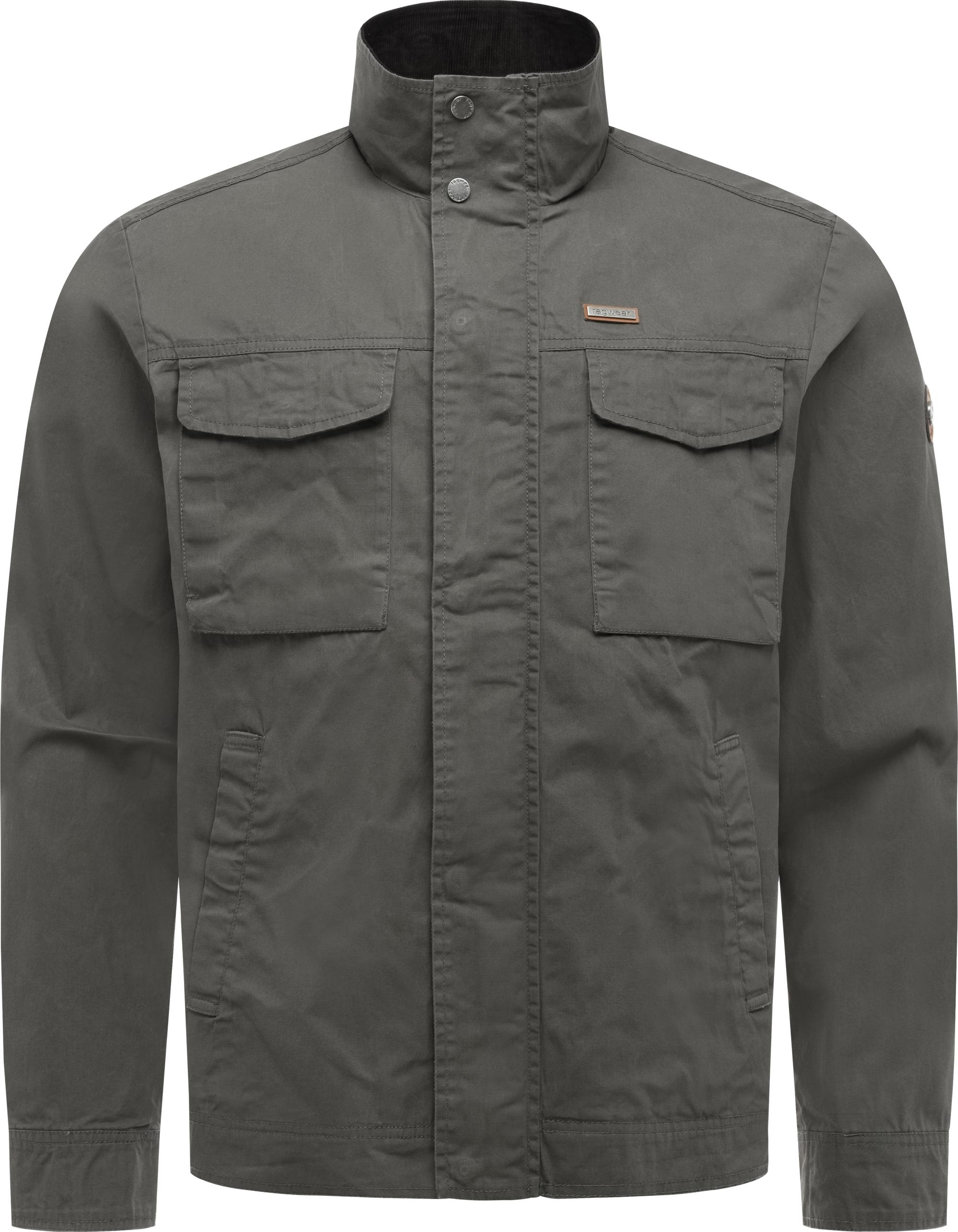 Ragwear Anorak "Murpho Vintage" ohne Kapuze Geradlinige Übergangsjacke mit Brusttaschen