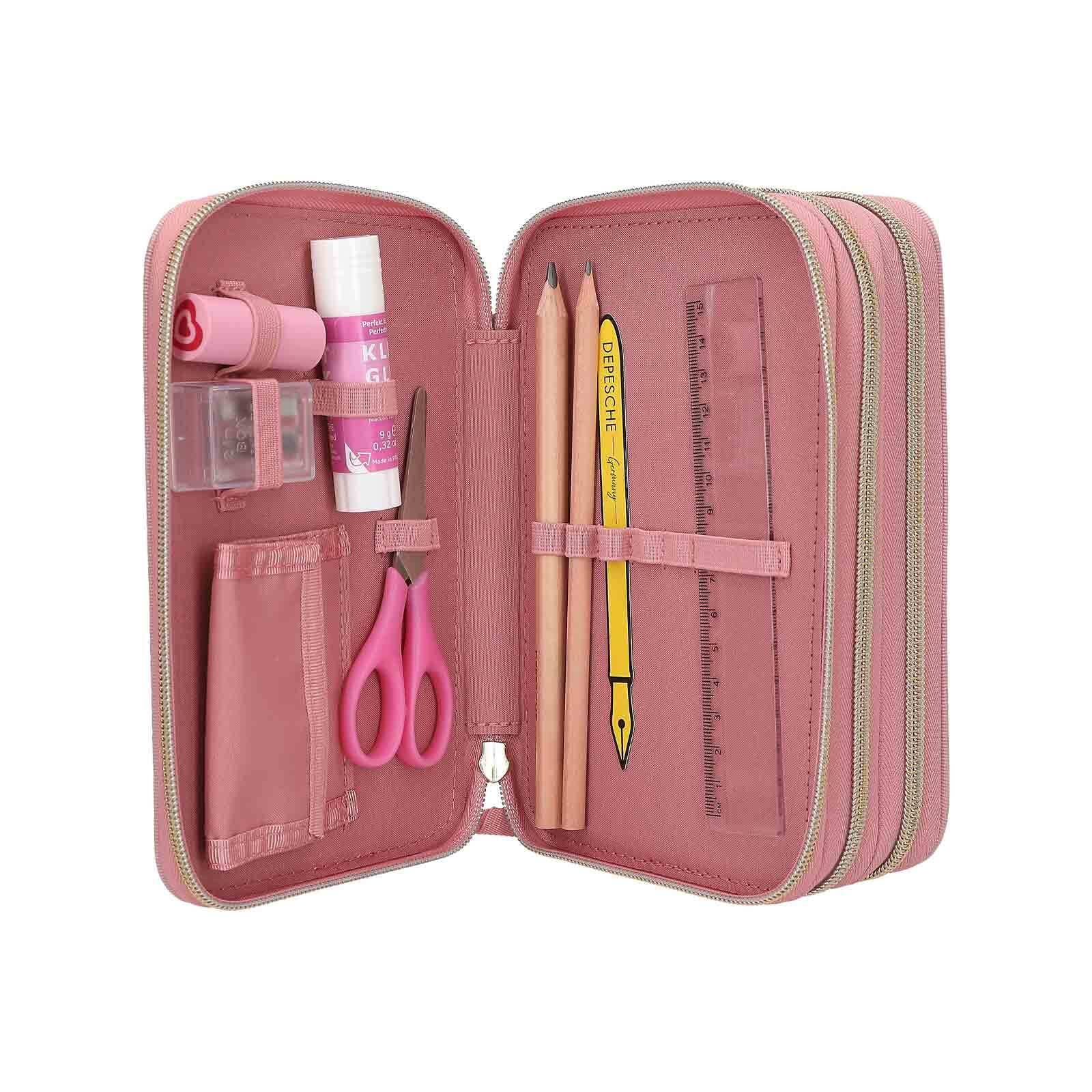 Depesche Buntstift »3-Fach Federtasche Dusty Rose Miss Melody 20 x 13 x 7,5 cm rosa«