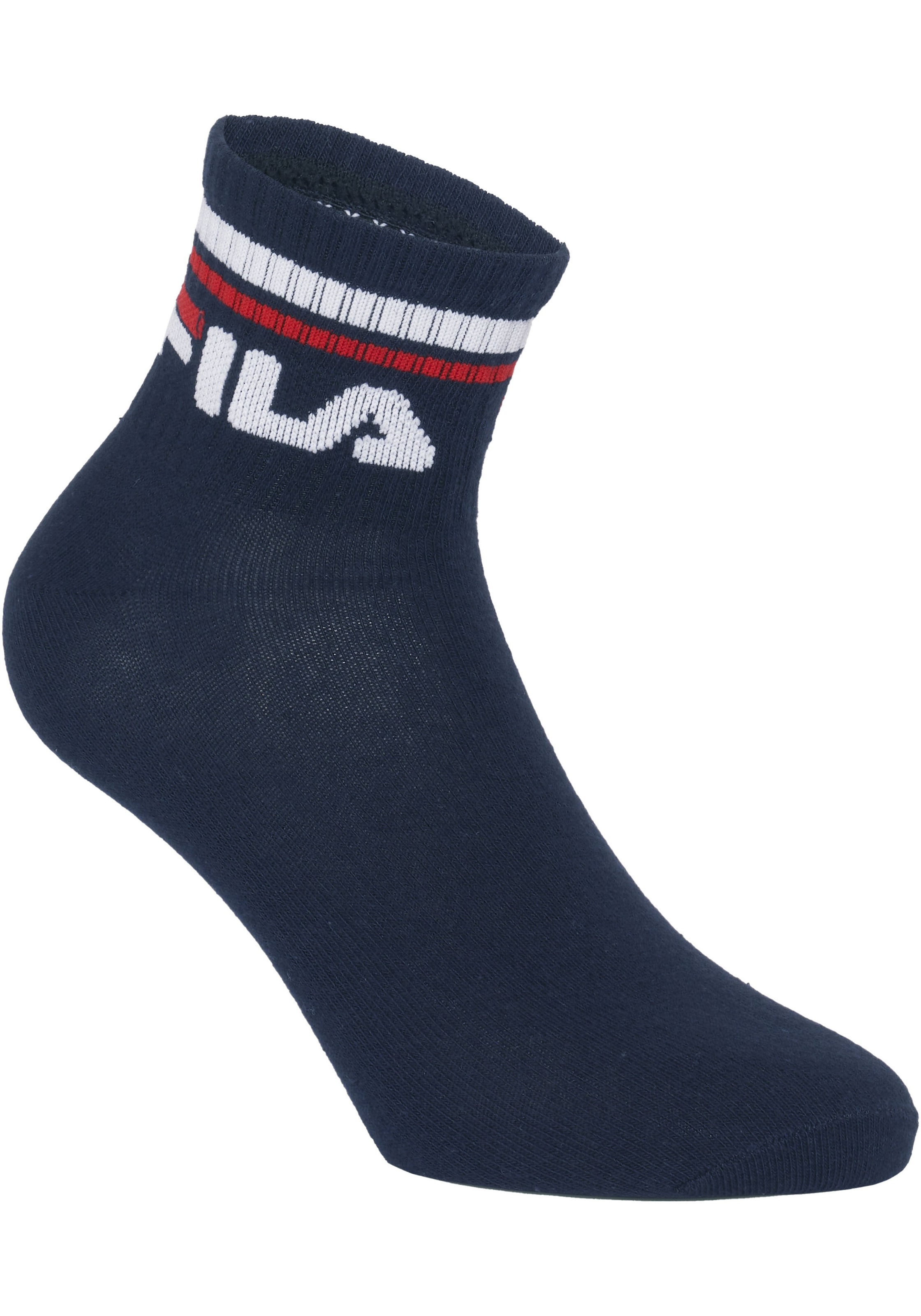 Fila Kurzsocken »UNISEX QUARTER PLAIN SOCKS«, (6 Paar), mit Logo-Schriftzug