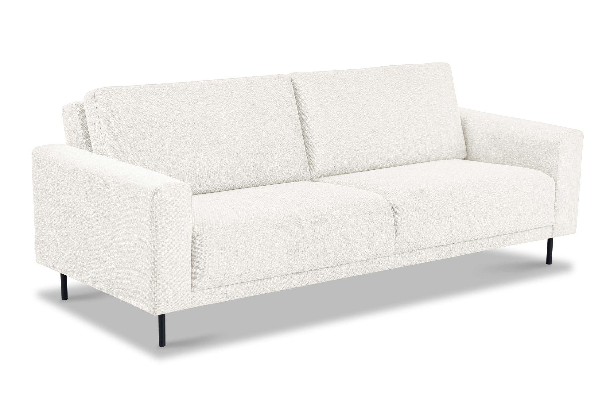 Home affaire Schlafsofa »Sveeva, 3 Sitzer, Liegefläche 135x190 cm, schwarze Metallfüße« langlebiger Webstoff, mit Wellenunterfederung, viele Farben