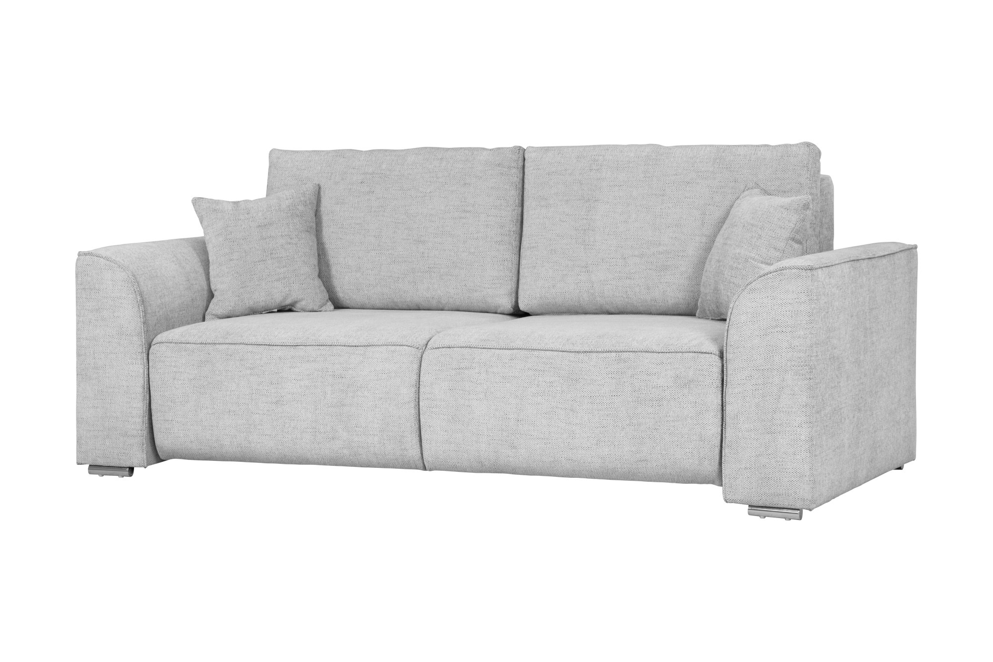 2-Sitzer INOSIGN "BEATRICE, erhältlich in trendigen Stoffoptionen, B/T/H: 143/73/92 cm", beige (creme), B:195cm H:92cm T:107cm, 100% Polyester, Sofas, In hochwertiger Verarbeitung, incl. 2 großen Zierkissen in Korpusfarbe 3