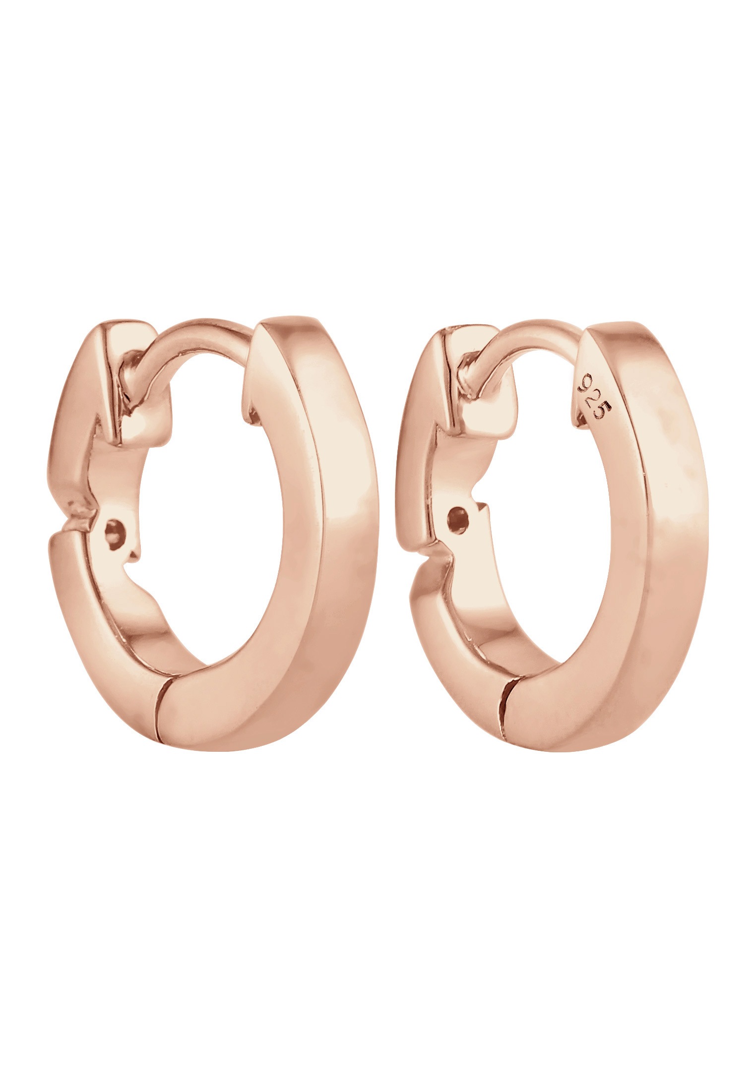 Elli DIAMONDS Paar Creolen »Creolen Basic Diamant (0.03 ct.) 925 Silber«