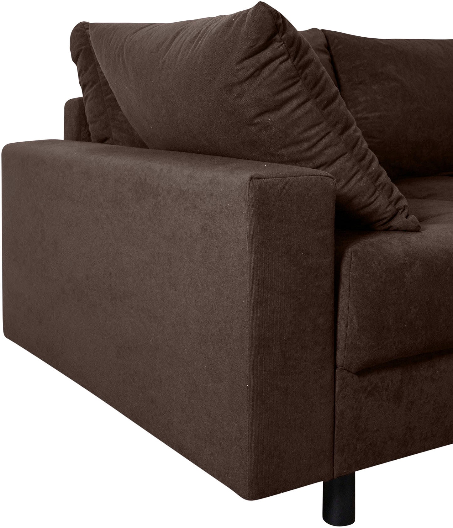 Home affaire Ecksofa »Toni L-Form, B: 215 cm«, mit Hocker & 2 Zierkissen, Federkern