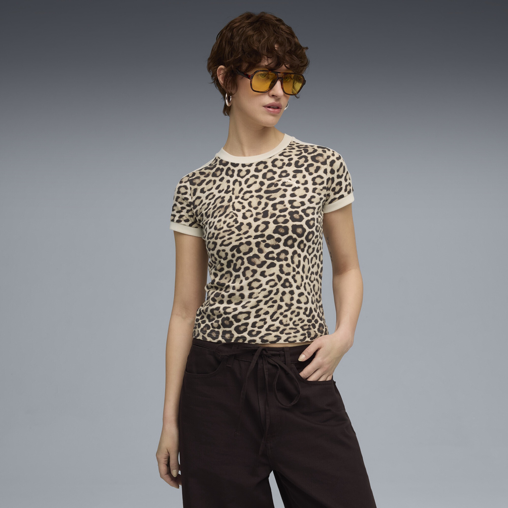 PUMA T-Shirt "T7 Leo Luxe Slim T-Shirt Damen" günstig online kaufen