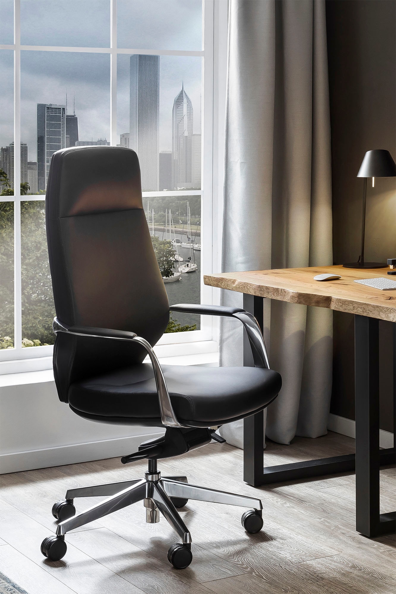 SalesFever Drehstuhl, Kunstleder, Ergonomischer Bürostuhl mit pflegeleichte günstig online kaufen