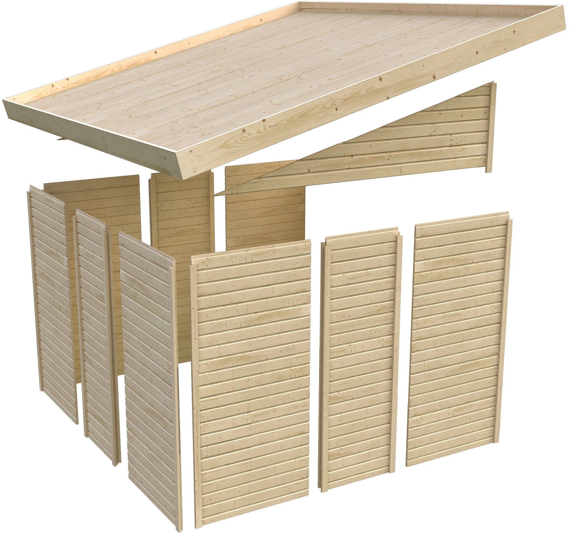 Karibu Gartenhaus »Wurmberg 2«, terragrau, anthrazit oder naturbelassen