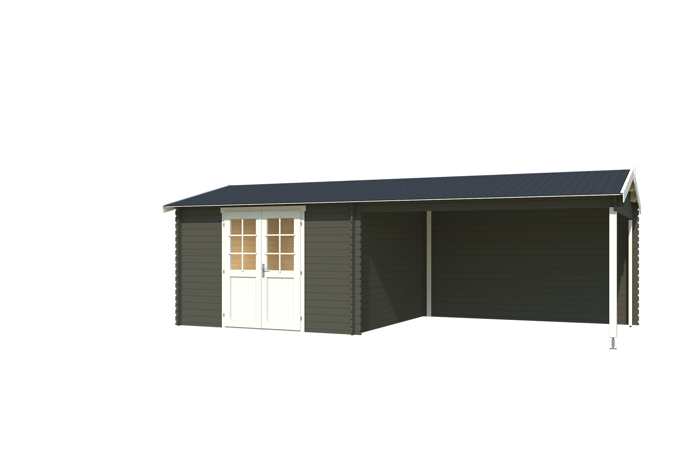 Nordic Holz Gartenhaus "Amarillo", (Anbau inkl. Rückwand) günstig online kaufen