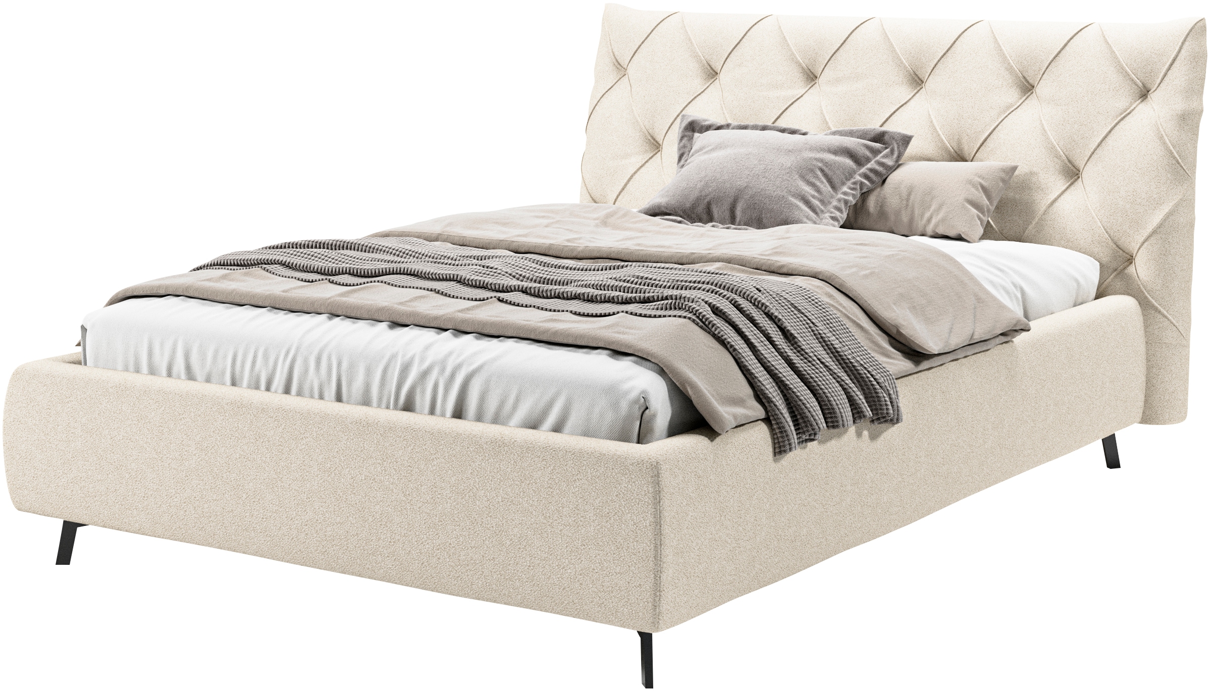 Home affaire "Elloree, in 4 Breiten bis 200cm, auch in Leder" Kopfteilhöhe 105 cm, belastbar bis 280 kg, auch in Überlänge 220cm