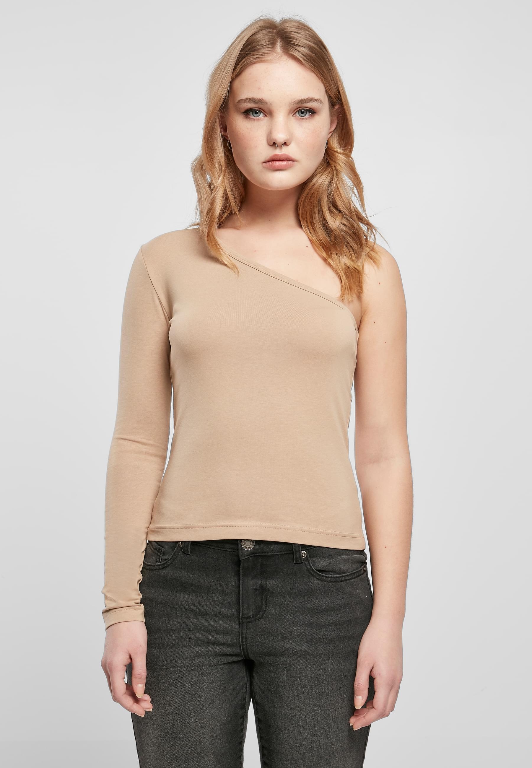 URBAN CLASSICS Langarmshirt »Urban Classics Damen Ladies Asymmetric Longsleeve«