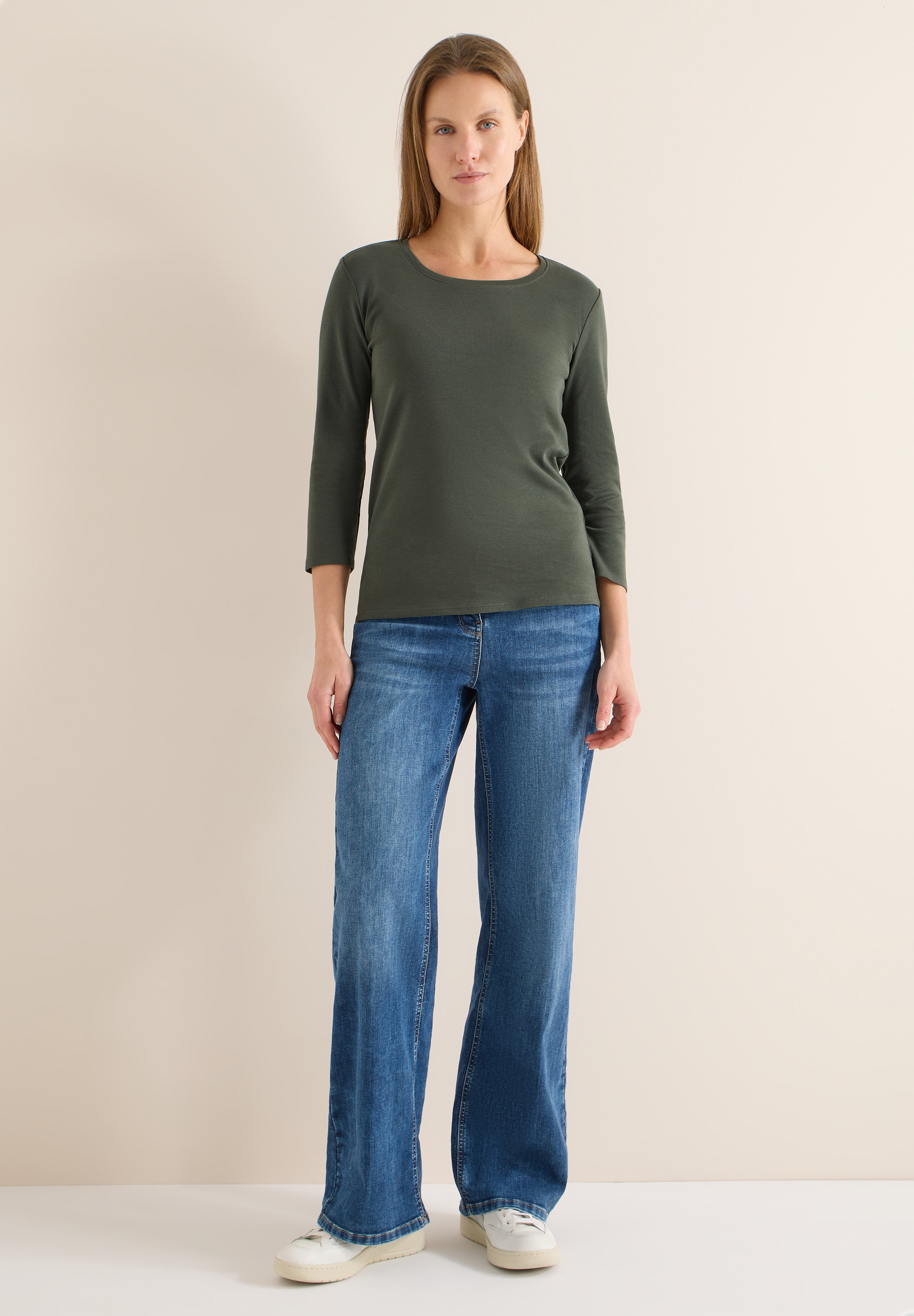 Thumbnail - Cecil Rundhalsshirt aus reiner Baumwolle