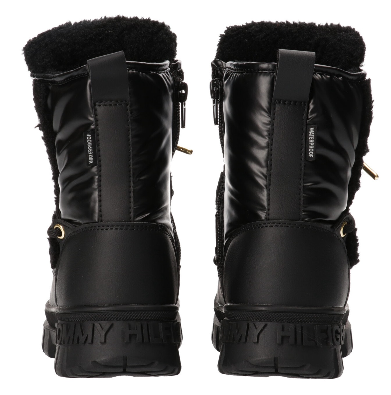 Tommy Hilfiger Snowboots, Winterboots, Plateaustiefel mit goldfarbenen Details