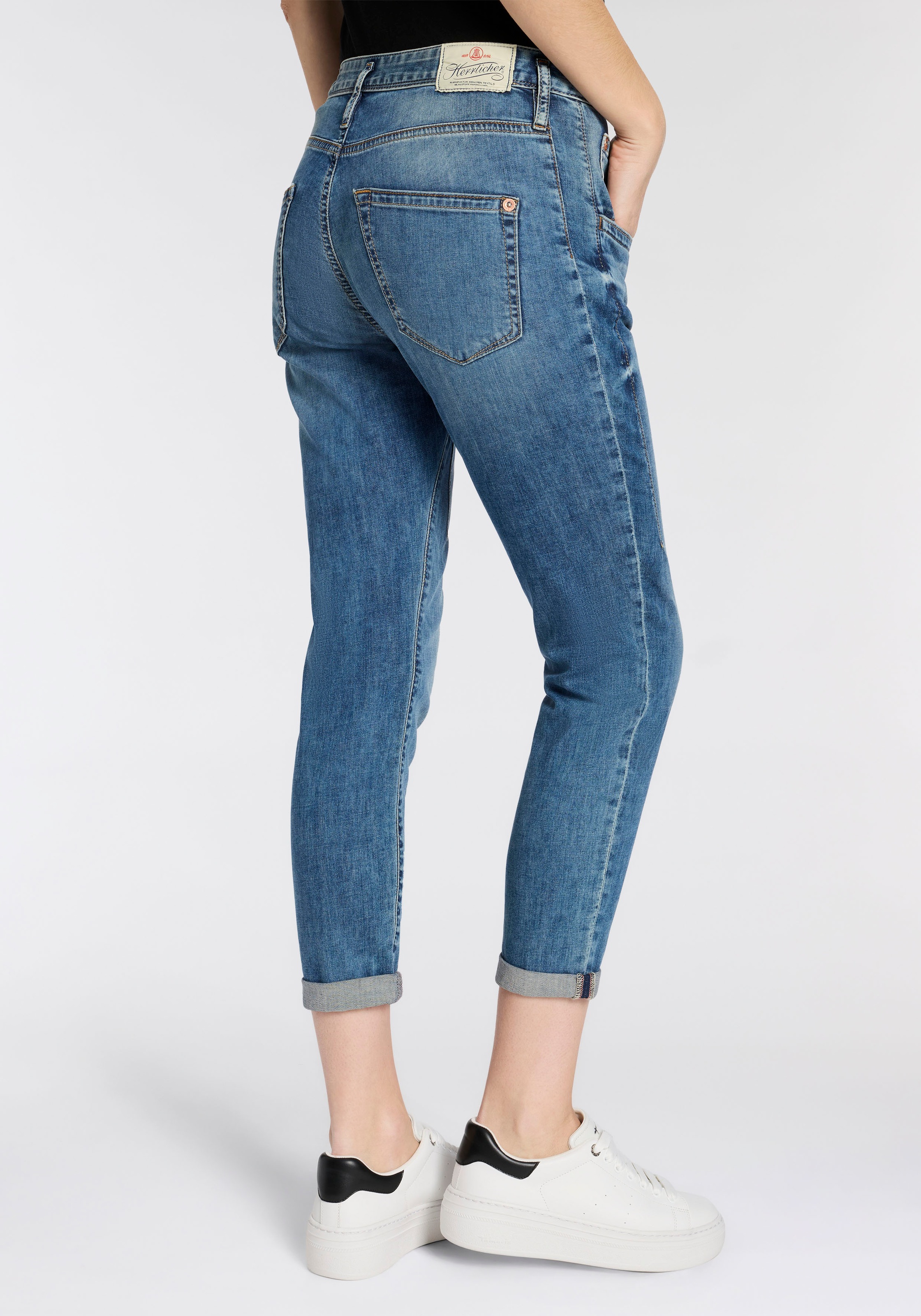 Herrlicher Boyfriend-Jeans "Shyra Cropped Denim Light" 7/8-Länge mit hohem günstig online kaufen