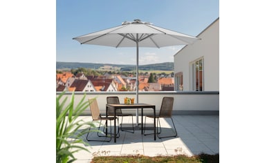 Marktschirm »Rooftop«, ØxH: 350x275 cm, Alu/Polyester, inkl. Plattenständer/Schutzhülle