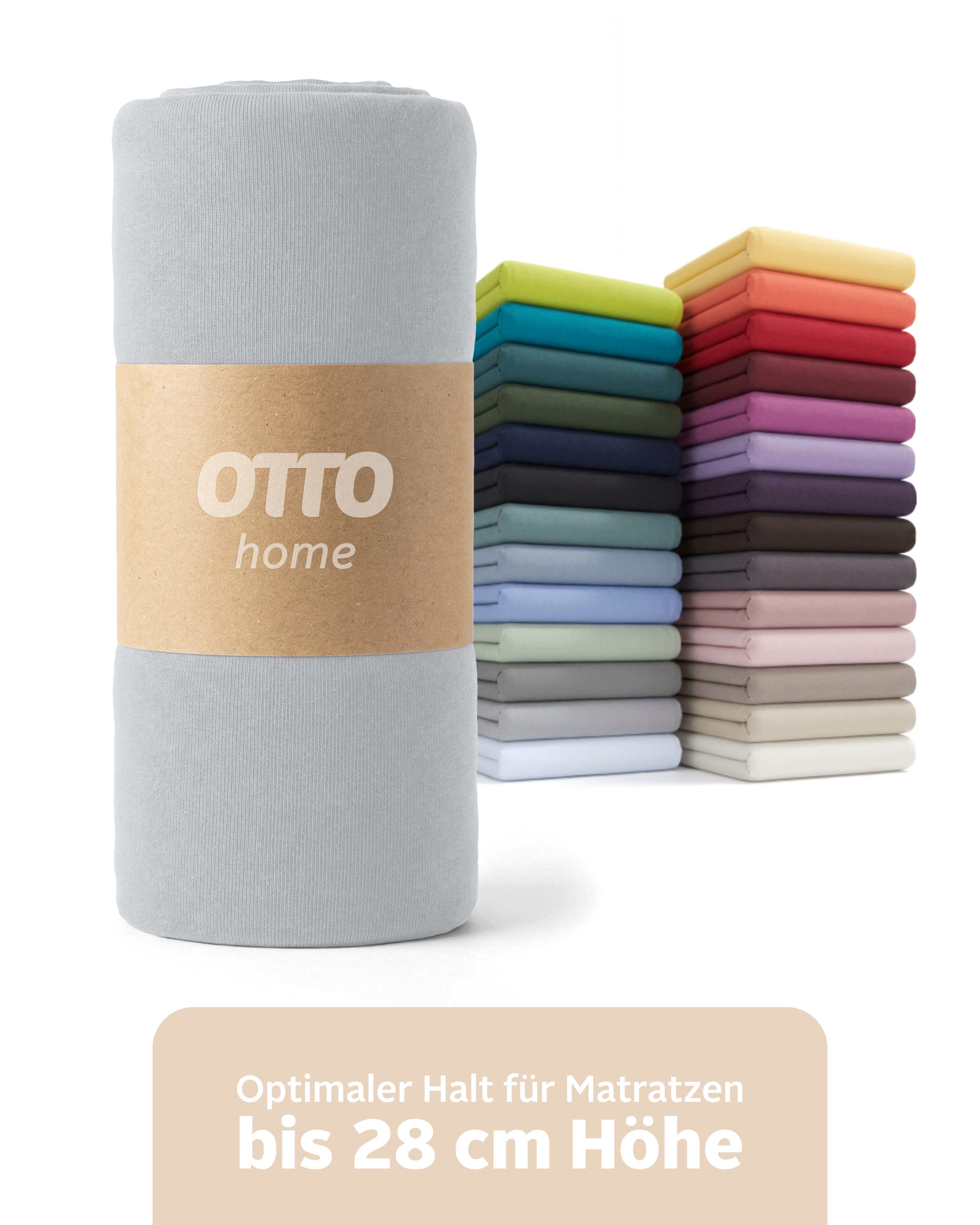 OTTO home "BLACKBERRY in PREMIUM und BASIC Qualität, 100% Baumwolle" für hohe Matratzen bis 28 cm, Bettlaken, Spannbetttuch, Boxspring