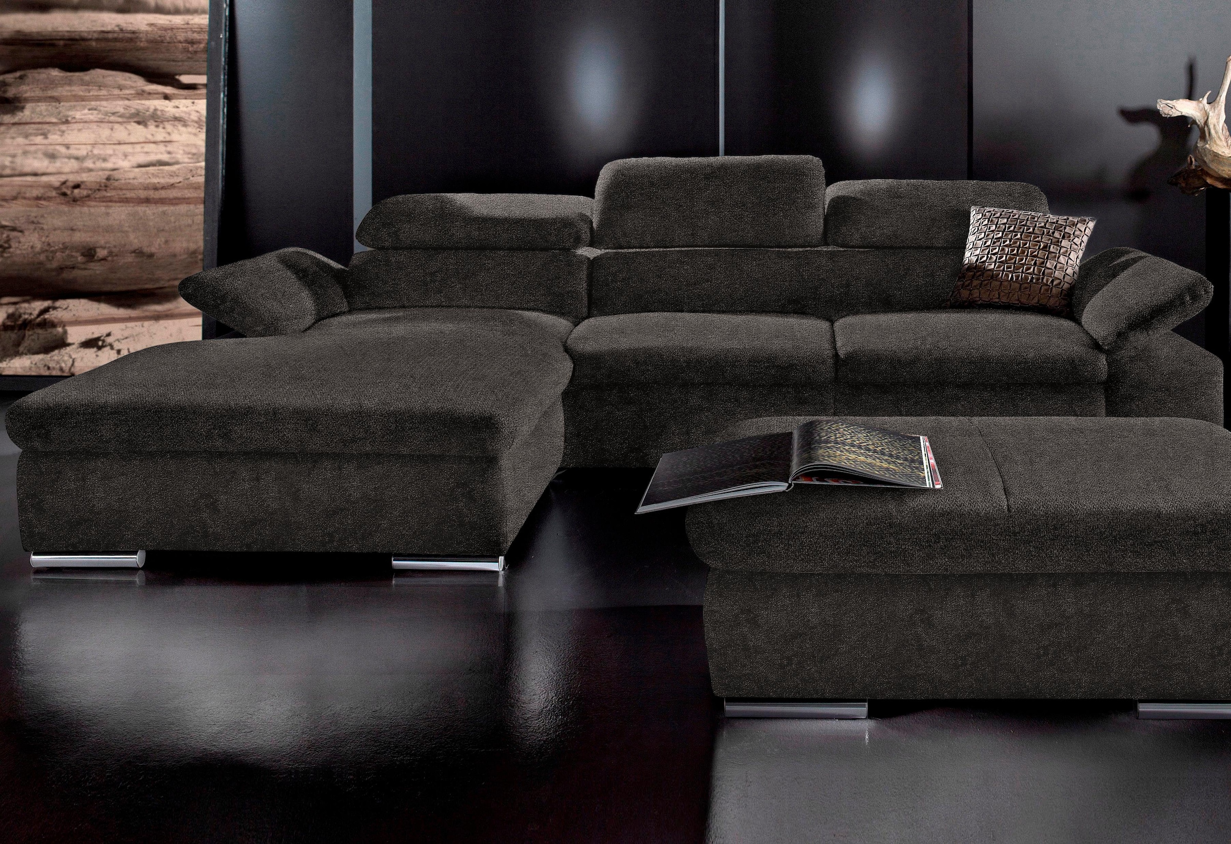 sit&more Ecksofa "Alcudia L-Form", wahlweise mit Bettfunktion