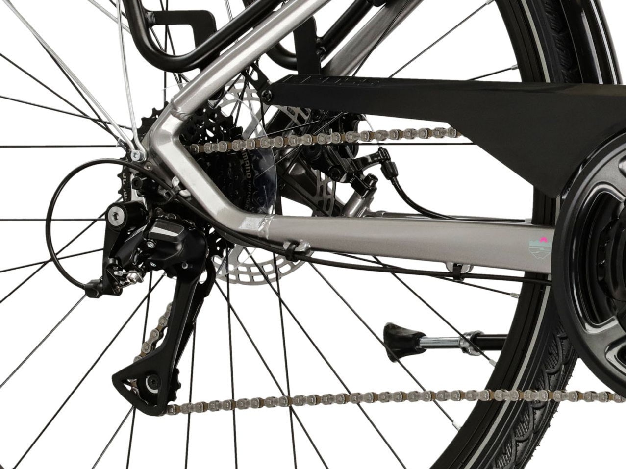 Kross Trekkingrad »Damen-Trekkingrad 28" Trans 3.0 Silberfarben 24 Gänge« 24 Gang Shimano ACERA M3020 Schaltwerk Kettenschaltung