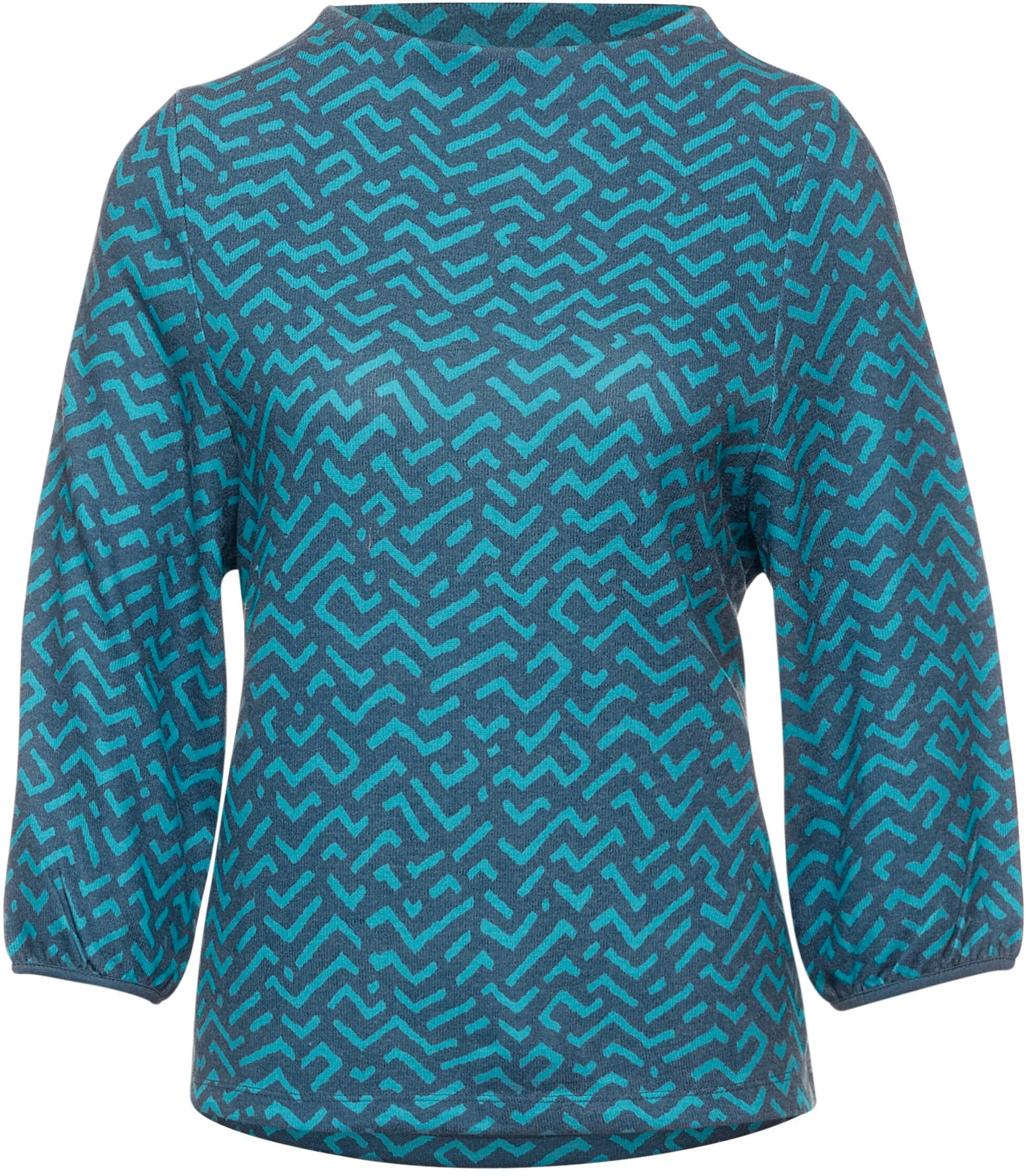 STREET ONE Print-Shirt, mit Zick-Zack-Muster