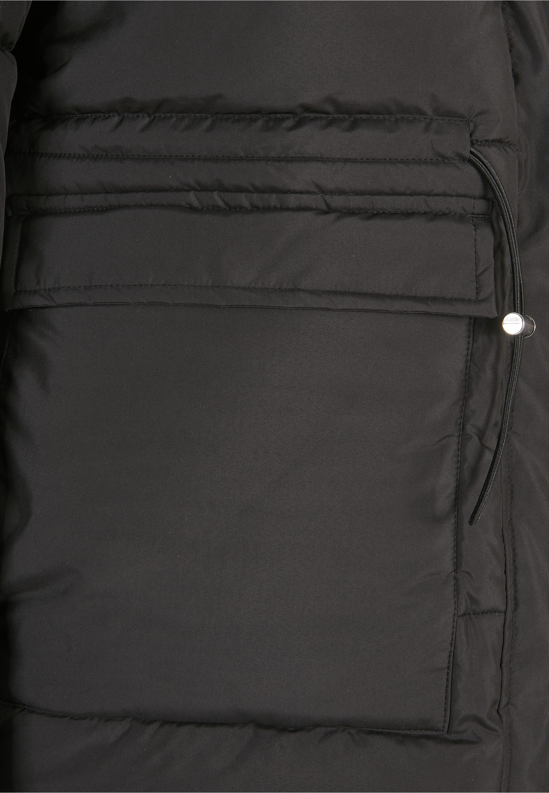URBAN CLASSICS Winterjacke »Urban Classics Damen Ladies Waisted Puffer Jacket« 1 Stk. tlg. mit Kapuze