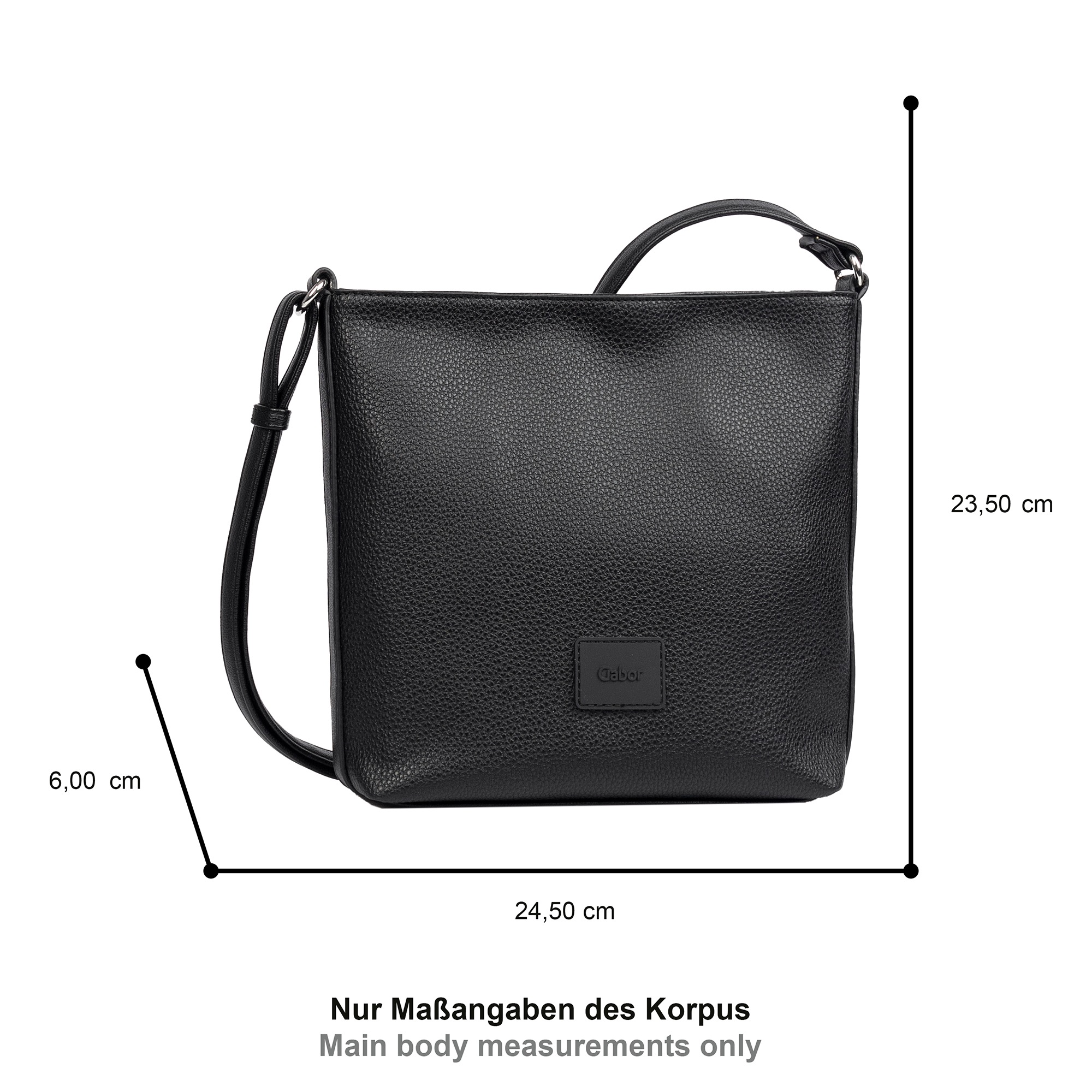 Gabor Umhängetasche "Elfie" Damen Schultertasche, Handtasche mit Logo-Aufnä günstig online kaufen