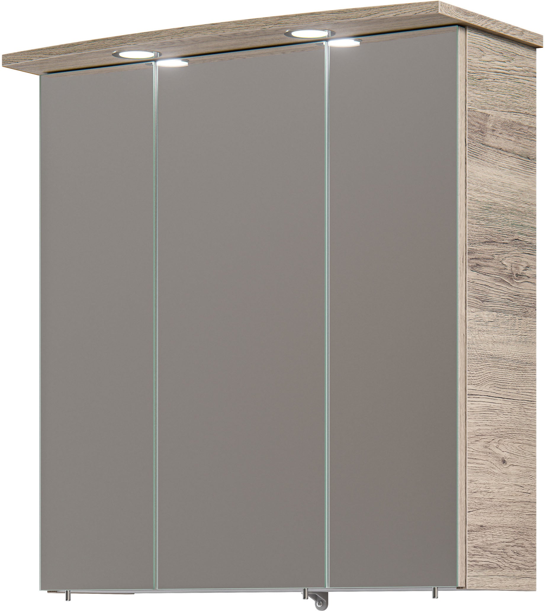 Saphir Spiegelschrank "mit 2 LED-Strahler und 6 Einlegeböden"