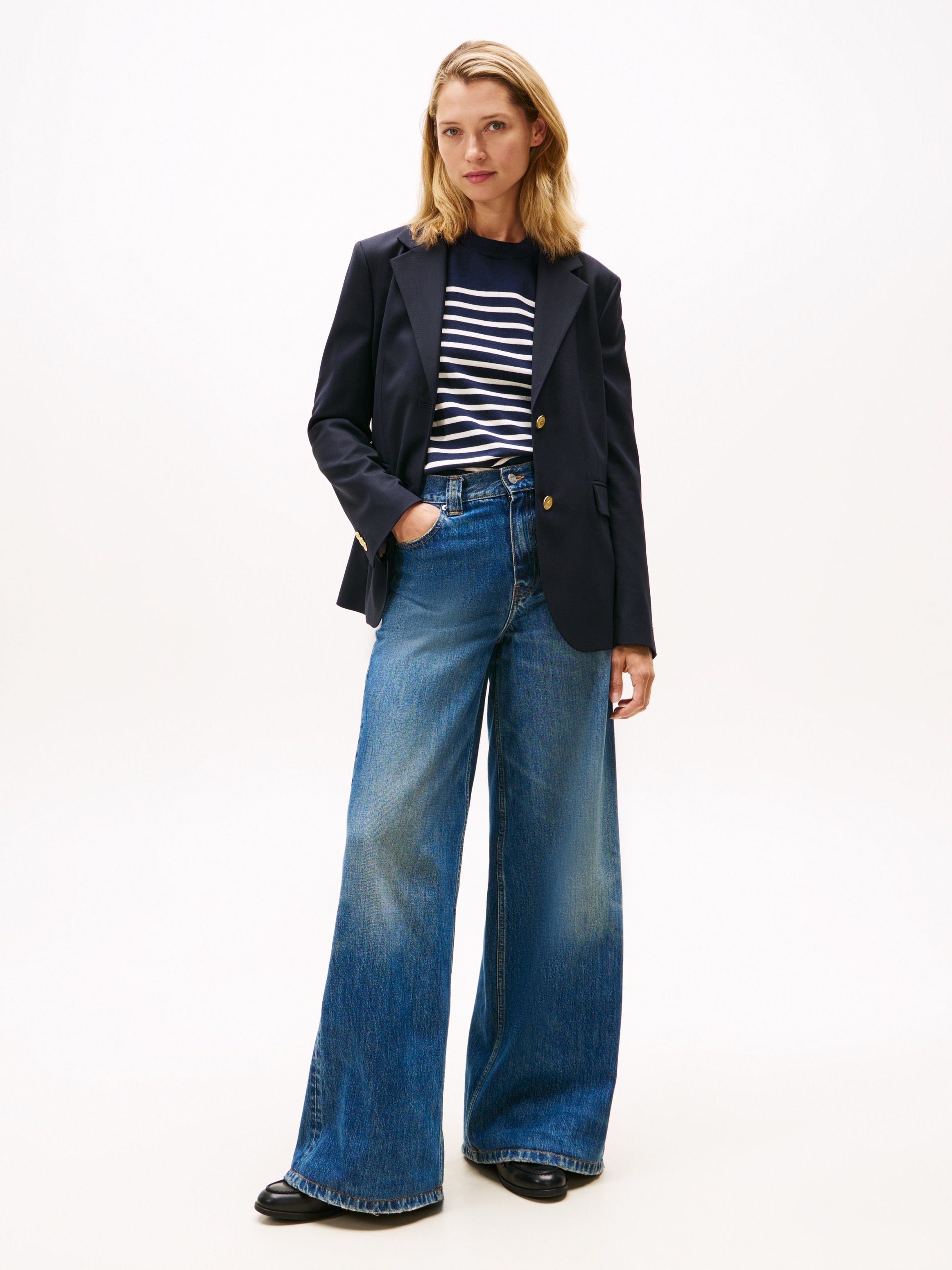 Thumbnail - Tommy Hilfiger Longblazer "TIMELESS WOOL REG STRT SB BLAZER" mit Wolle