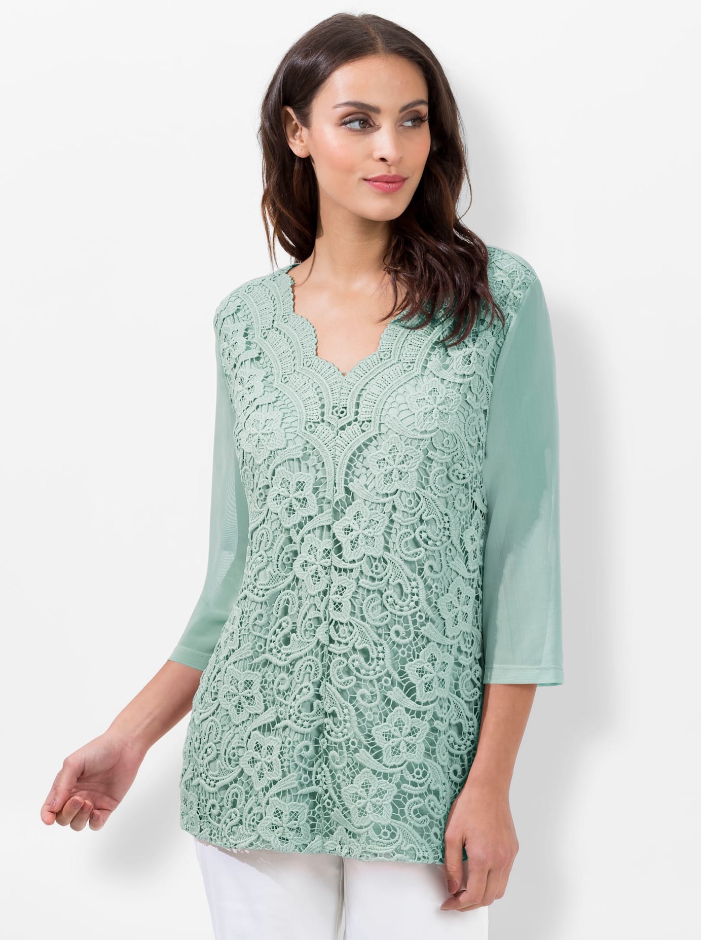 Lady Spitzenshirt »Shirt«, (1 tlg.)