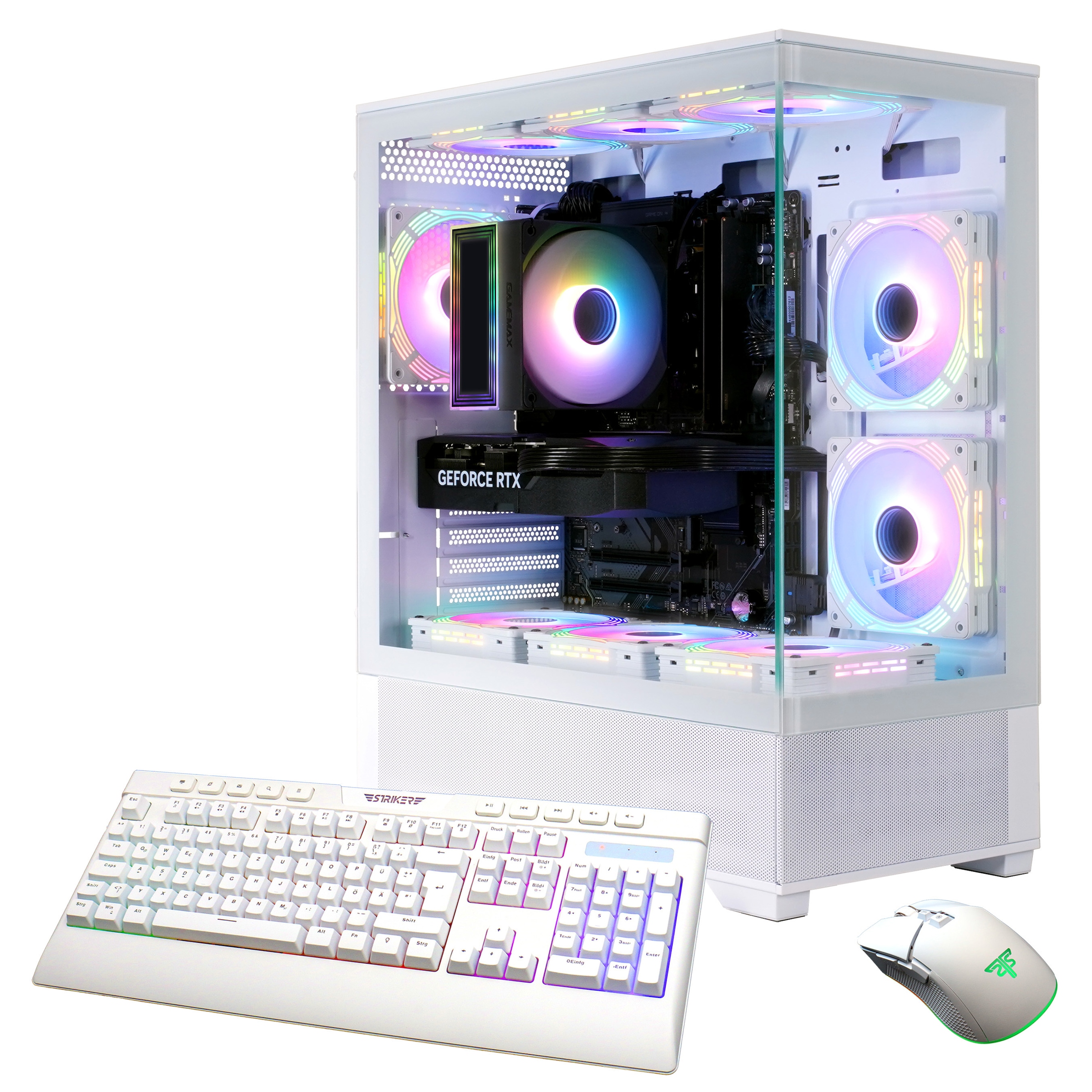 GAMEMAX Gaming-PC "VISTA AW 7832 AMD Ryzen 5 9600X 16GB DDR5 1TB SSD RTX 5060Ti", weiß, Microsoft Windows 11 Home (64 Bit), 16 GB RAM 1.000 GB SSD, De