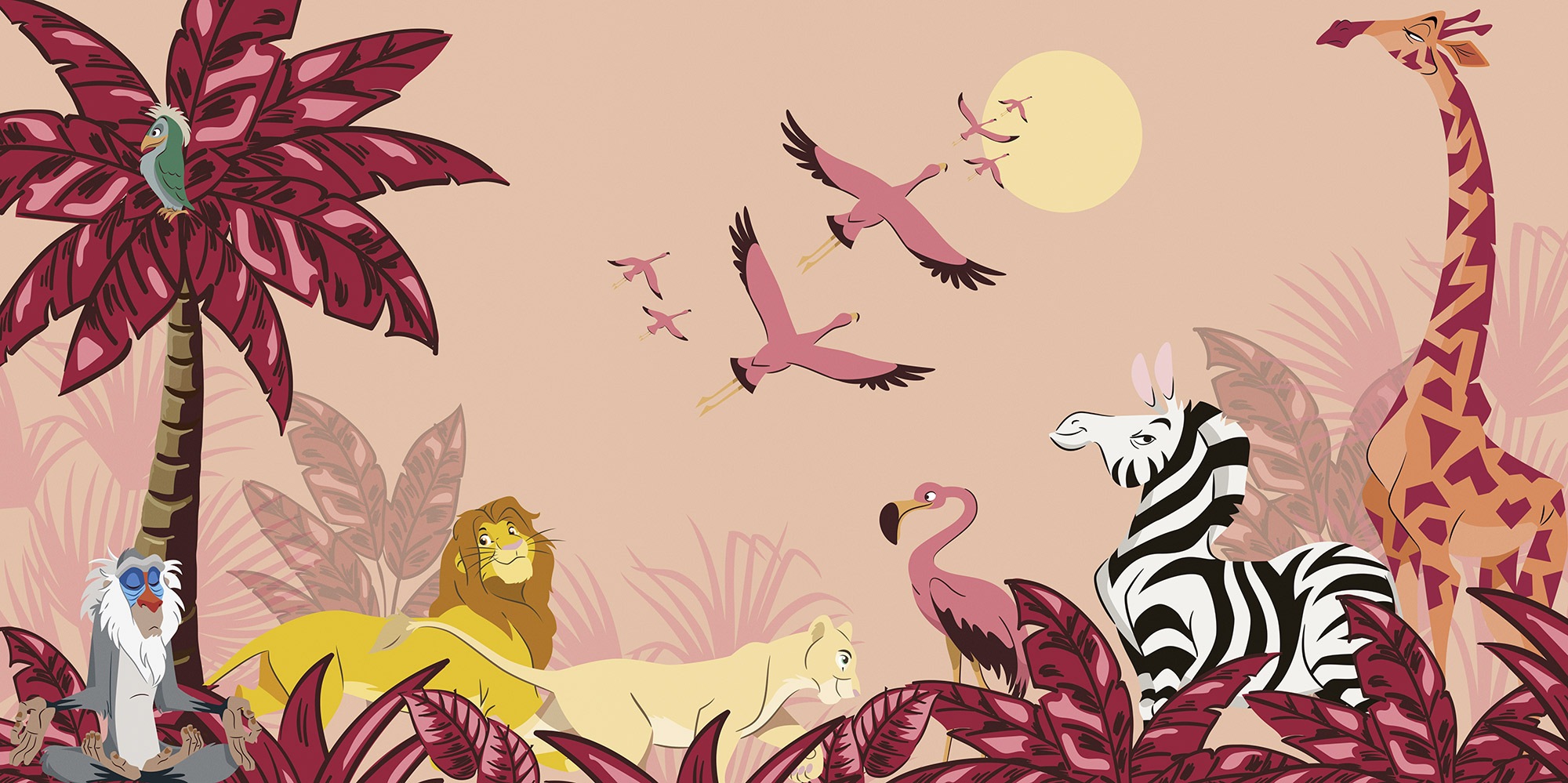 Komar Kindertapete »Disney The Lion King Sunset«, bedruckt