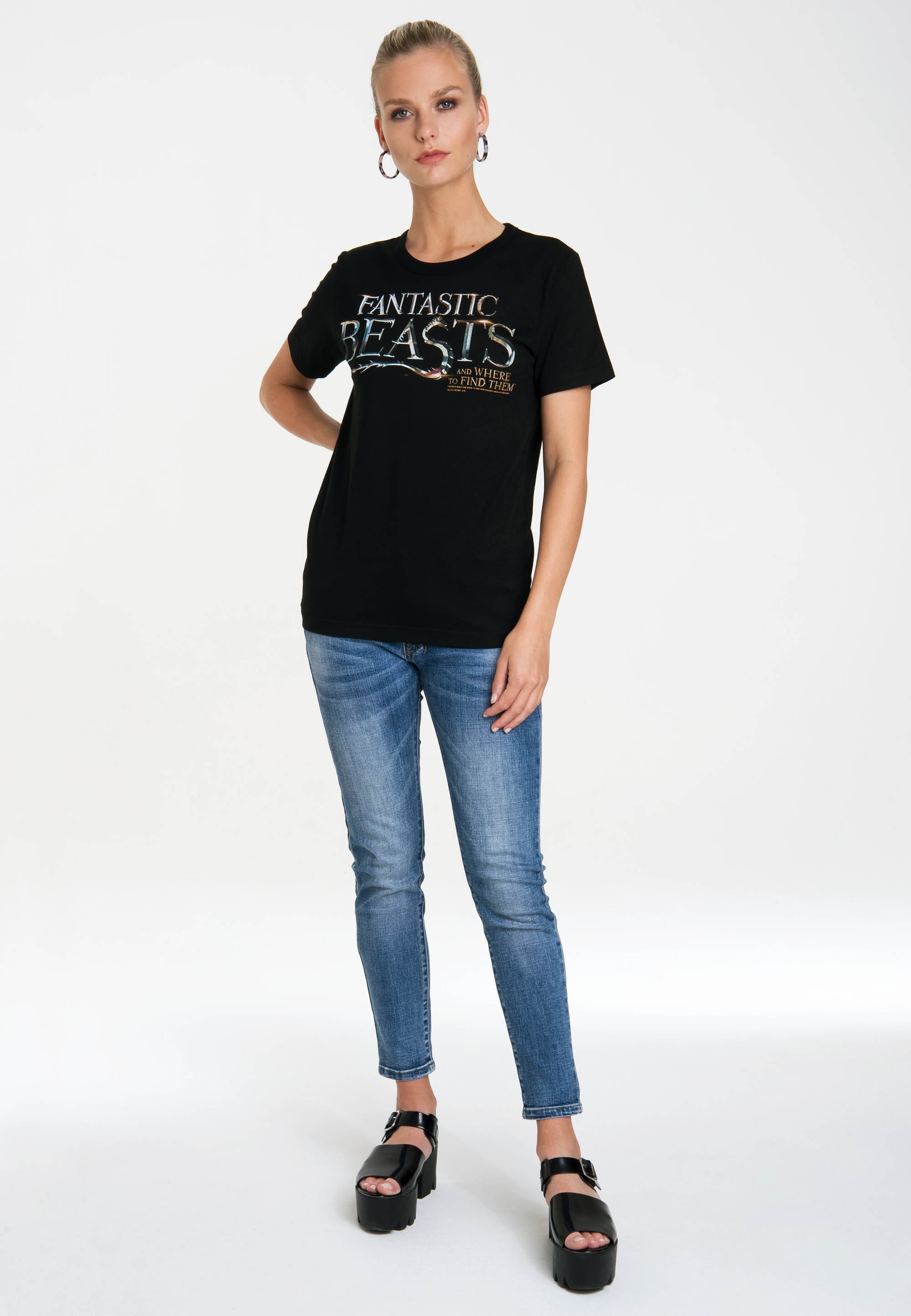 LOGOSHIRT T-Shirt »Fantastic Beasts Logo«, mit lizenziertem Originaldesign