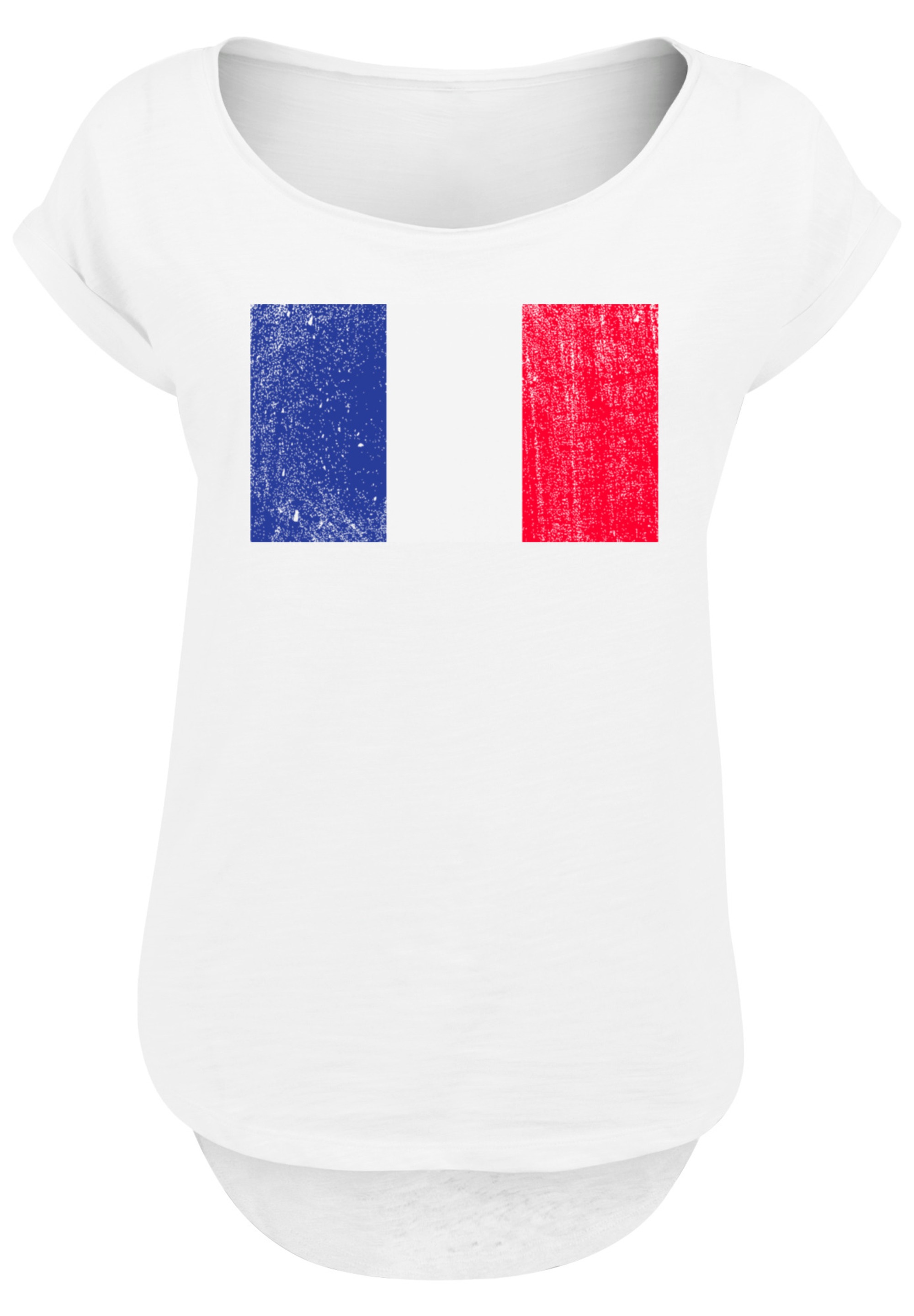 F4NT4STIC T-Shirt »France Frankreich Flagge distressed«, Print