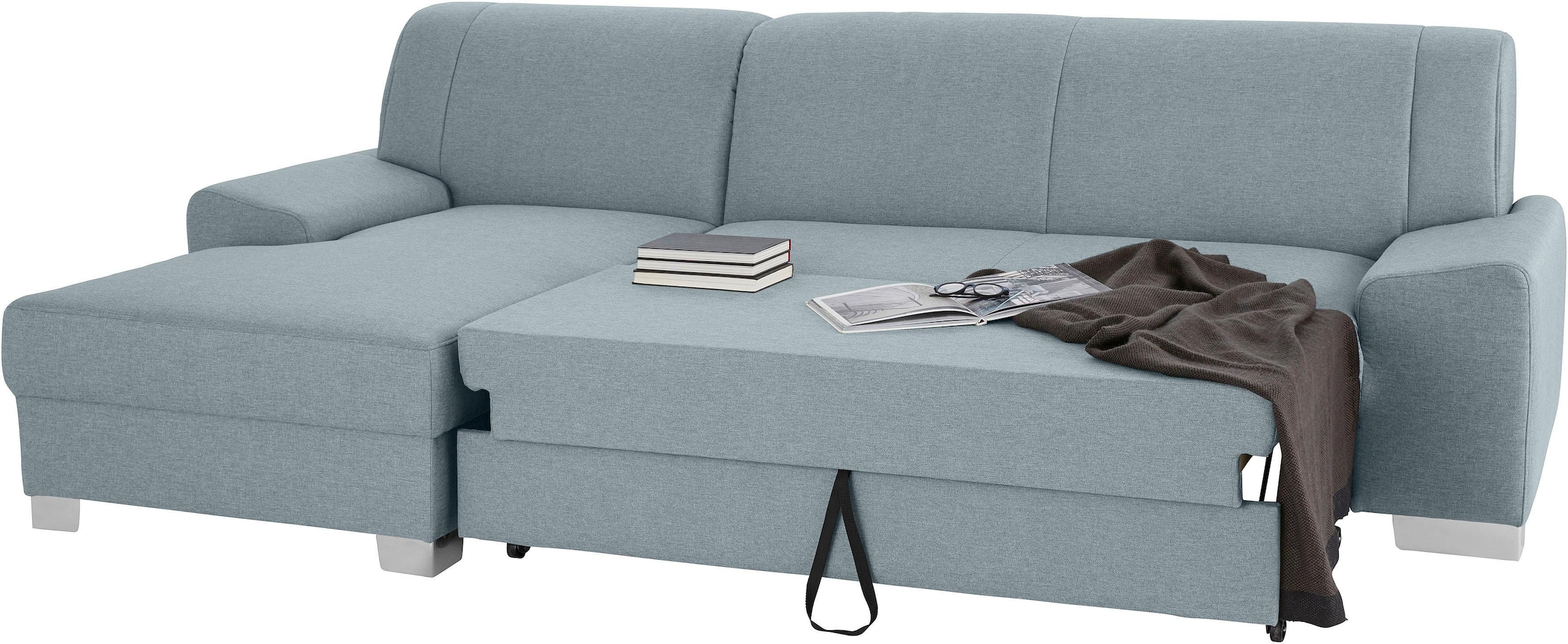 DOMO collection Ecksofa »Anzio L-Form«, wahlweise mit Bettfunktion und Federkern