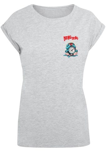 T-Shirt »Merchcode Damen Ladies ALARM CLOCK Comic Extended Shoulder Tee«, (1 tlg.)
