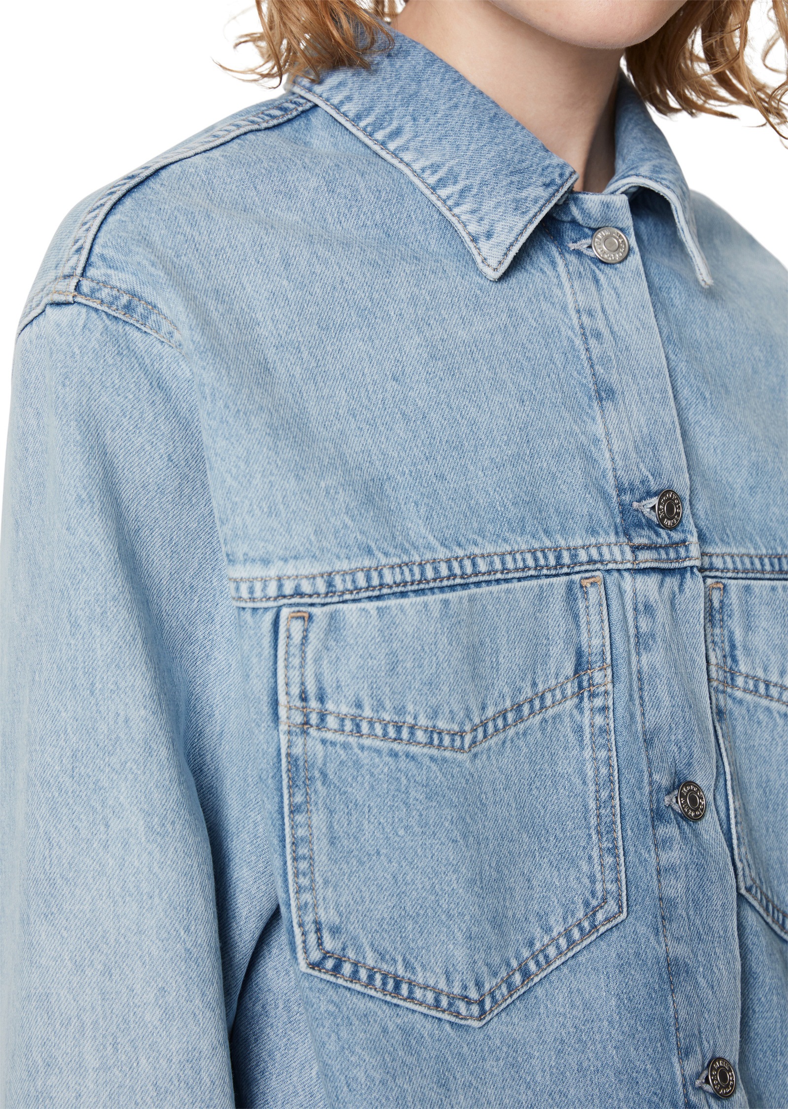 Marc O'Polo DENIM Jeansjacke »aus Rigid-Denim«, ohne Kapuze
