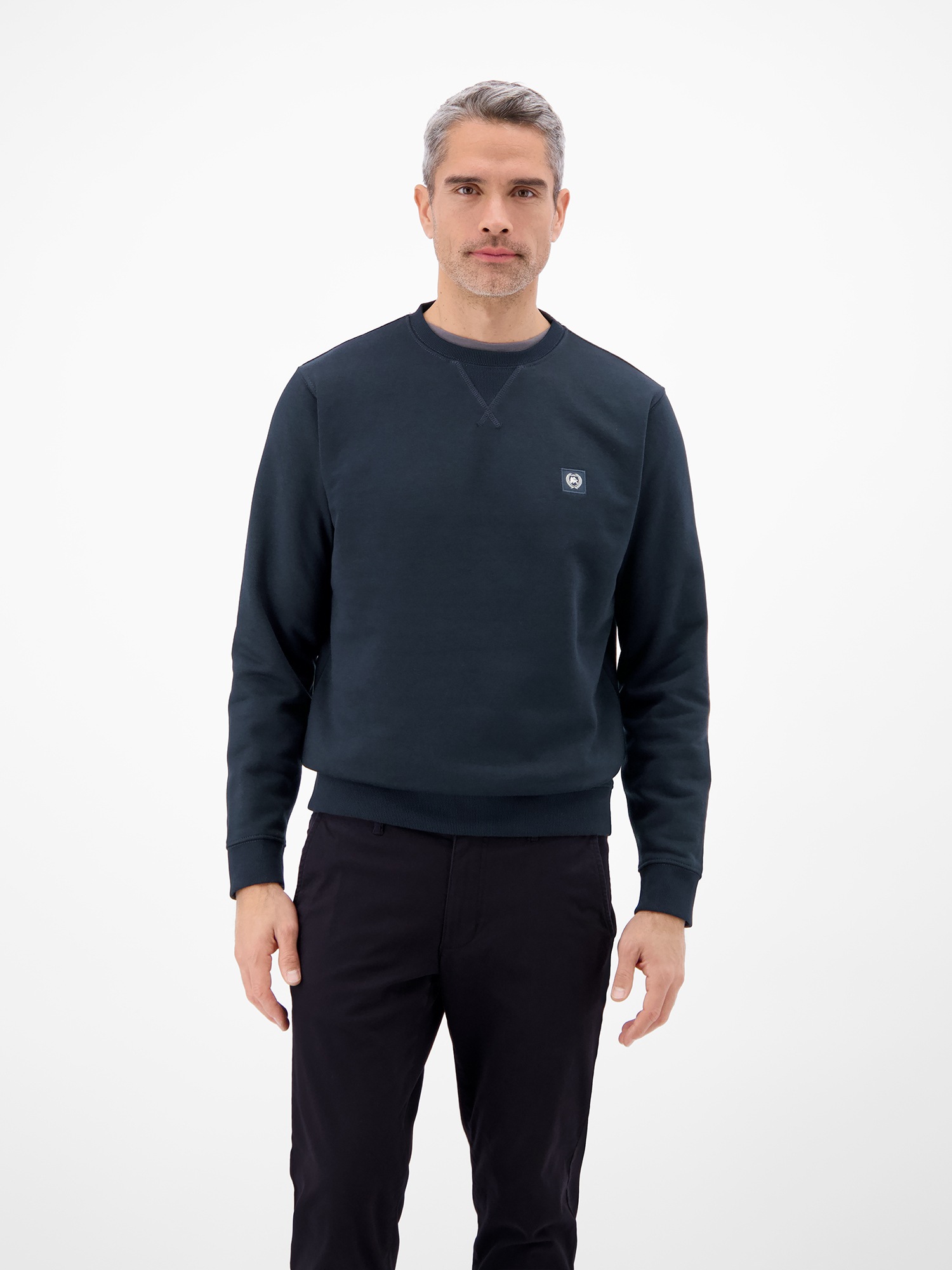 Sweatshirt LERROS "Urbaner Sweatshirtstyle, weiche Haptik", Herren, Gr. XXL, classic navy, 50% Baumwolle, 50% Polyester, Sweatshirts Sweatshirt, Unifarbenes Herren‑Sweatshirt, hoher Tragekomfort, REGULAR FIT