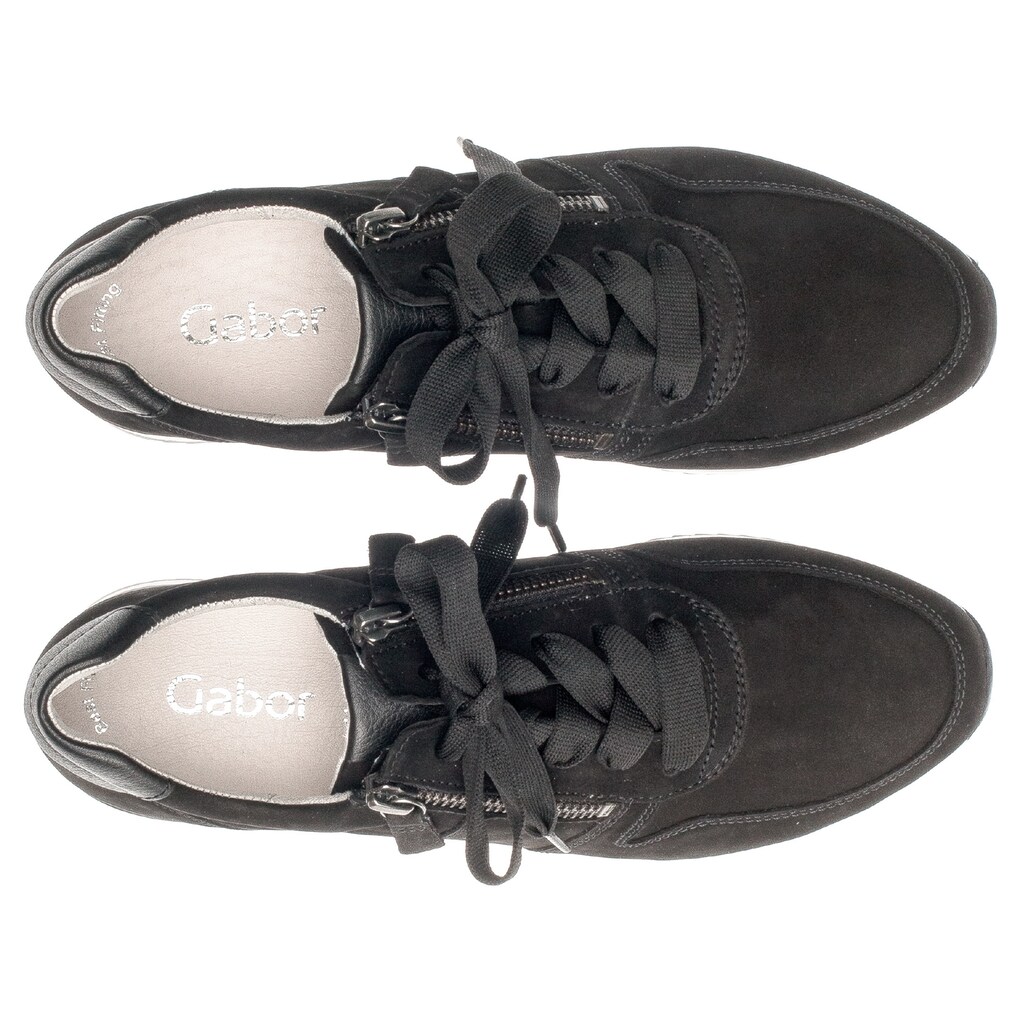 Marken Gabor Gabor Keilsneaker, mit zwei Reißverschlüssen schwarz