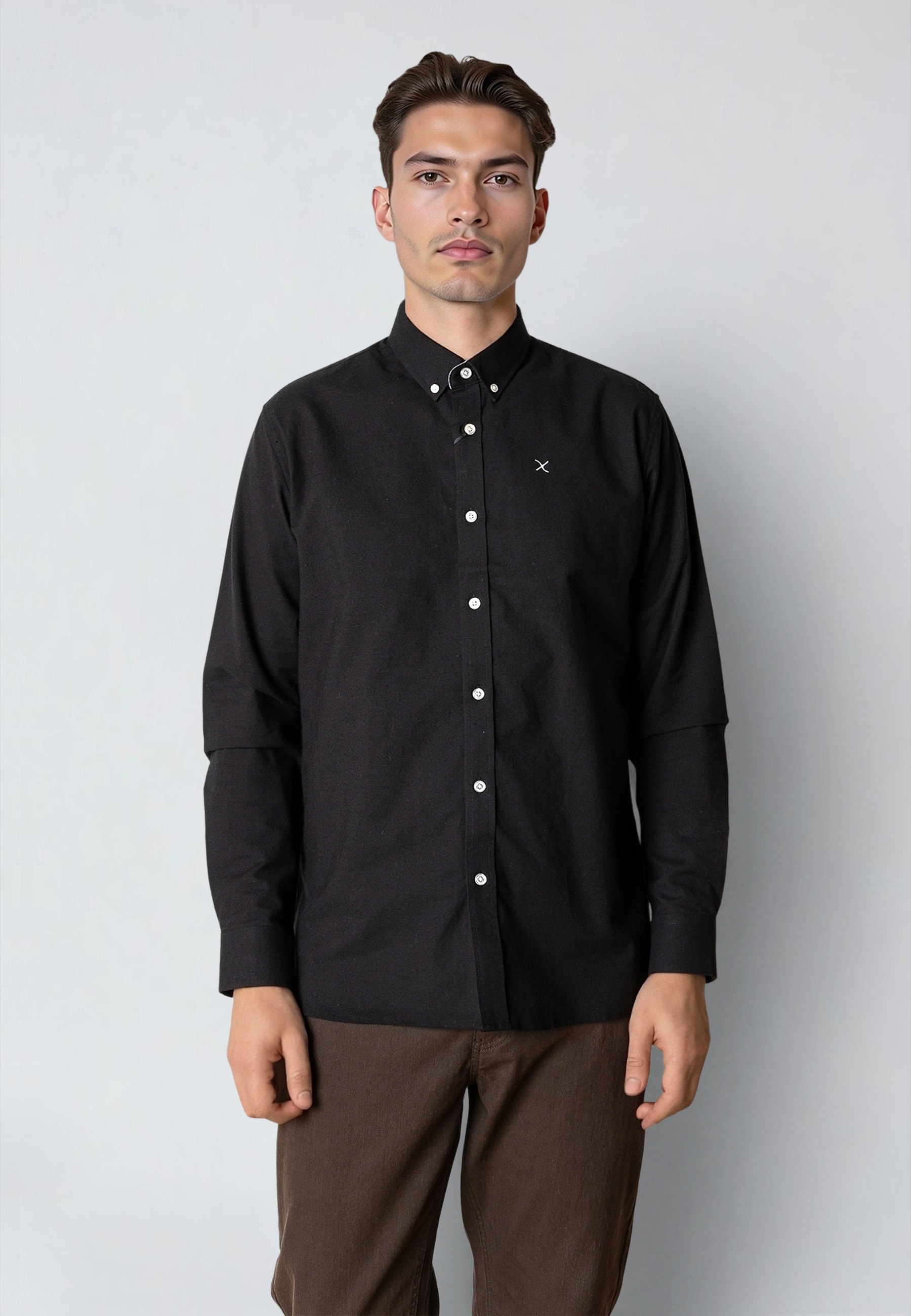 Clean Cut Copenhagen Kurzarmshirt »Clean Cut Copenhagen Oxford Stretch Plain L/S« 1 Stk.